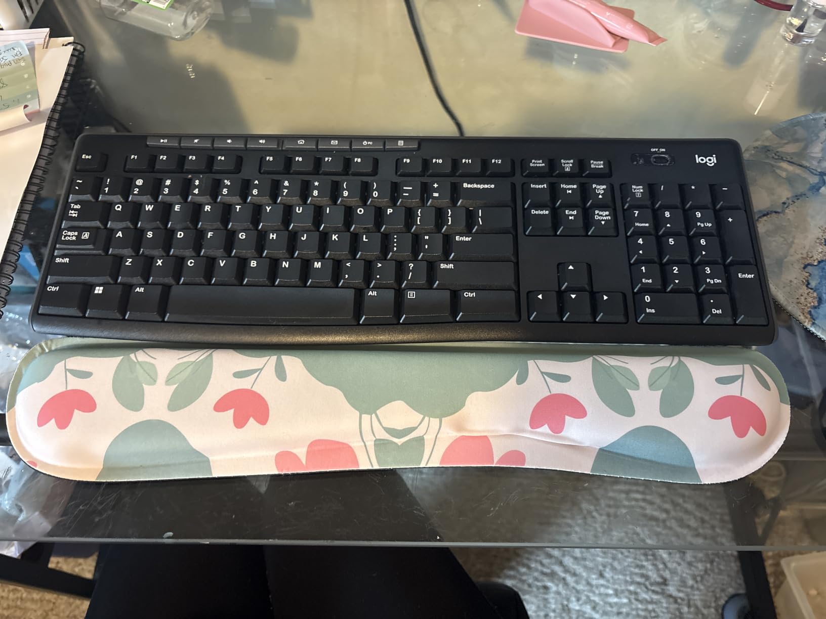 Hoewina Keyboard Wrist Rest, Ergonomic Wrist Support for Keyboard, Black | Computer Wrist Rest, Superfine Fabric and Gel Memory Foam Wrist Pad, Easy Typing & Pain Relief, Suitable for Office, Family customer photo 1