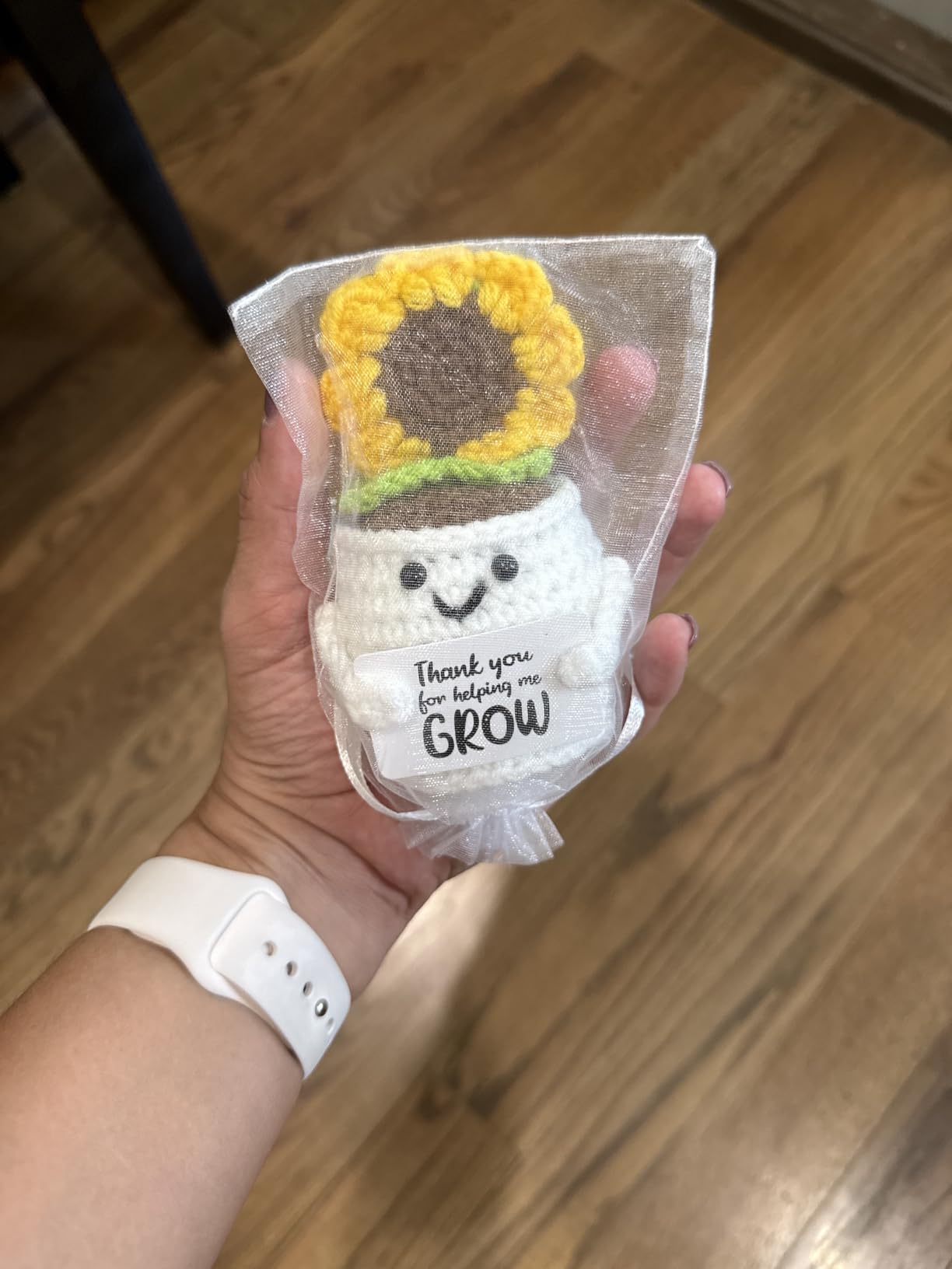 MBL Teacher Retirement Gift for Woman - Crochet Flower Sunflower, Appreciation Thank You Farewell Leaving Gift for Coworker Boss customer photo 2