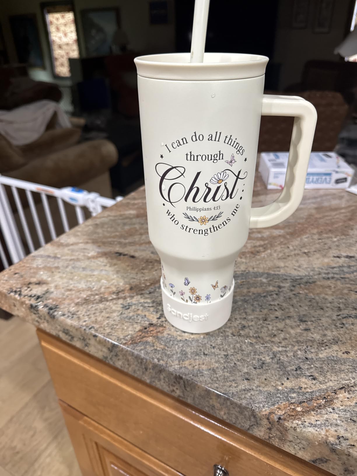 Best Teacher Ever Tumbler 40oz, Stainless Steel Insulated Coffee Travel Cups with Handle, Teacher Appreciation Gifts for Women, Teachers Gift for Valentines Farewell Birthday Christmas Teacher's Day customer photo 1