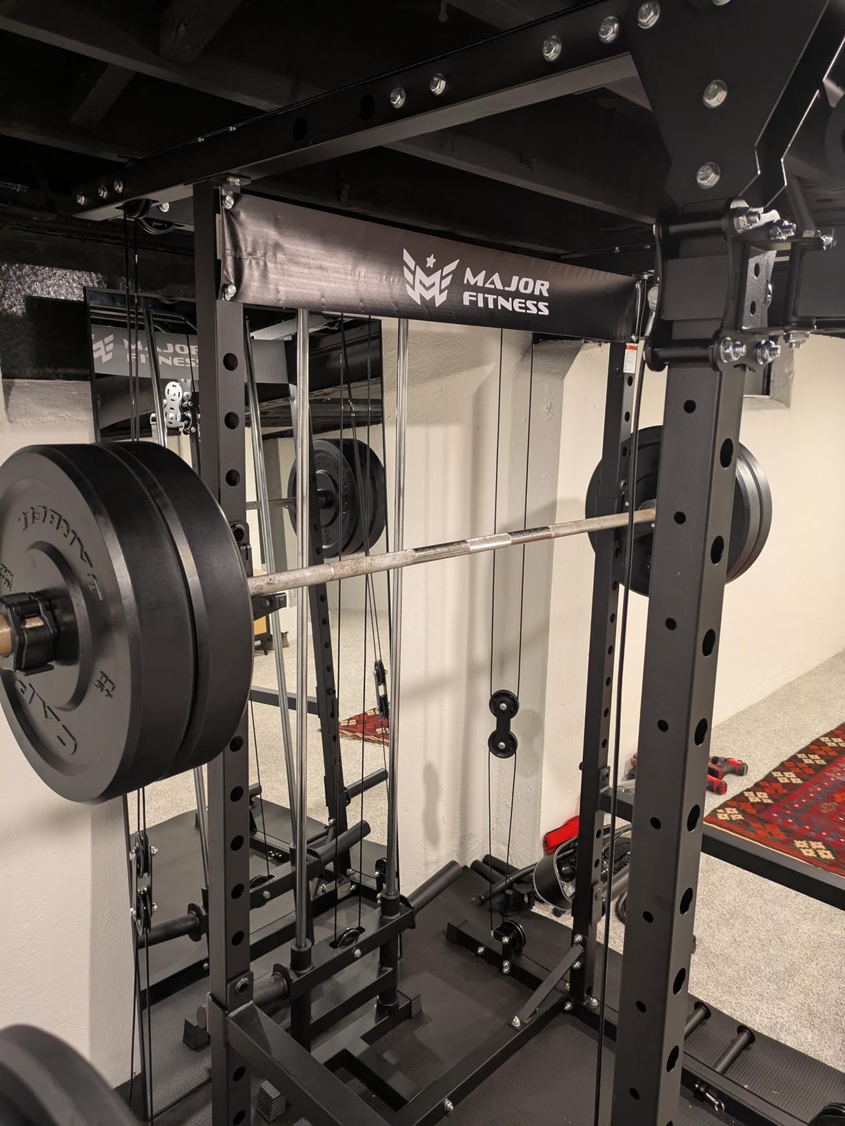 MAJOR FITNESS Drone1 Power Cage, All-in-One Home Gym with Cable Crossover, LAT Pulldown, Squat Rack & Landmine Attachment, Heavy-Duty Strength Training System for Home Gym customer photo 2