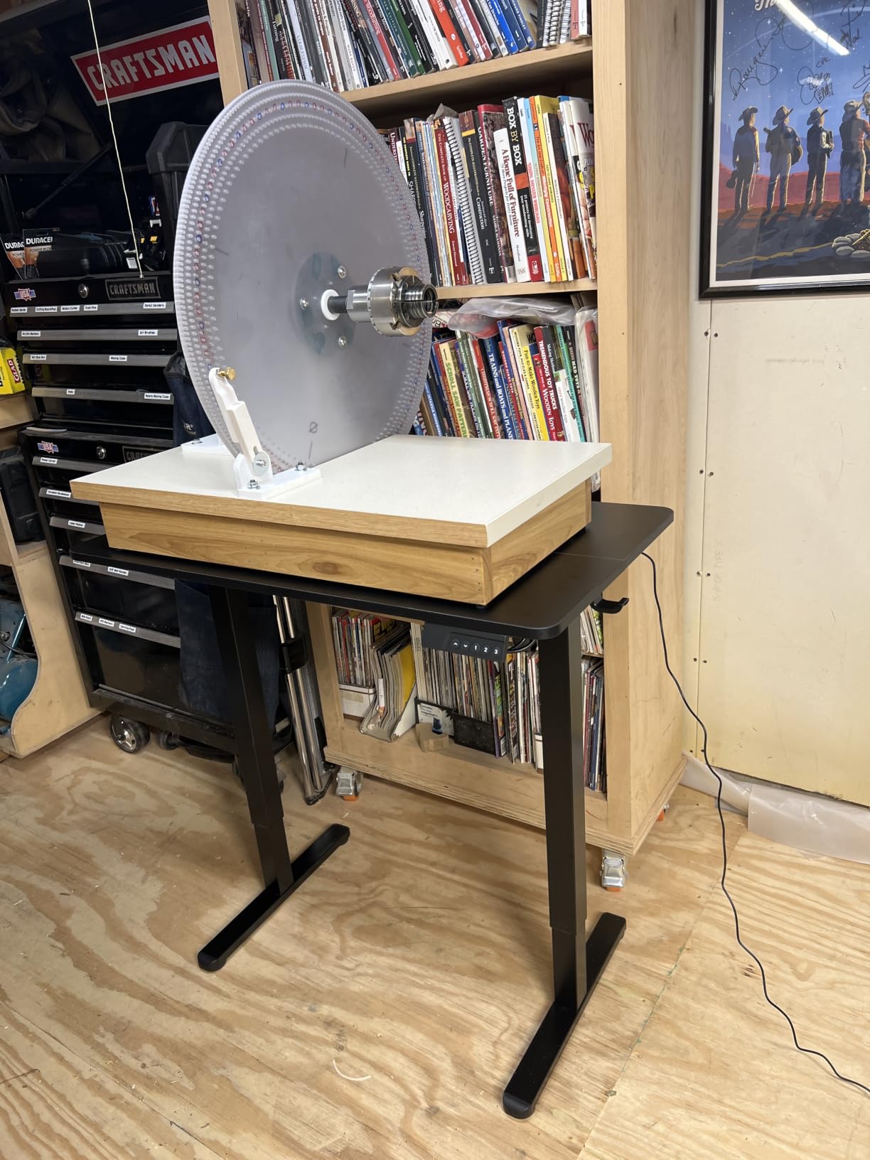 Kingant Standing Desk, 35x20 Inch Electric Height Adjustable Computer Desk | Ergonomic Small Sit Stand Desk Rising Desks for Home Office Stand Up Desk Computer Workstation with Cable Management customer photo 1