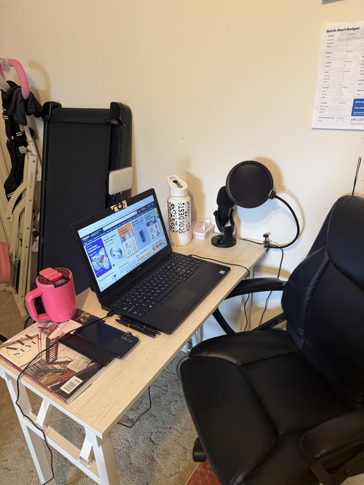 TEMI Small Computer Desk Folding Table - 35.8