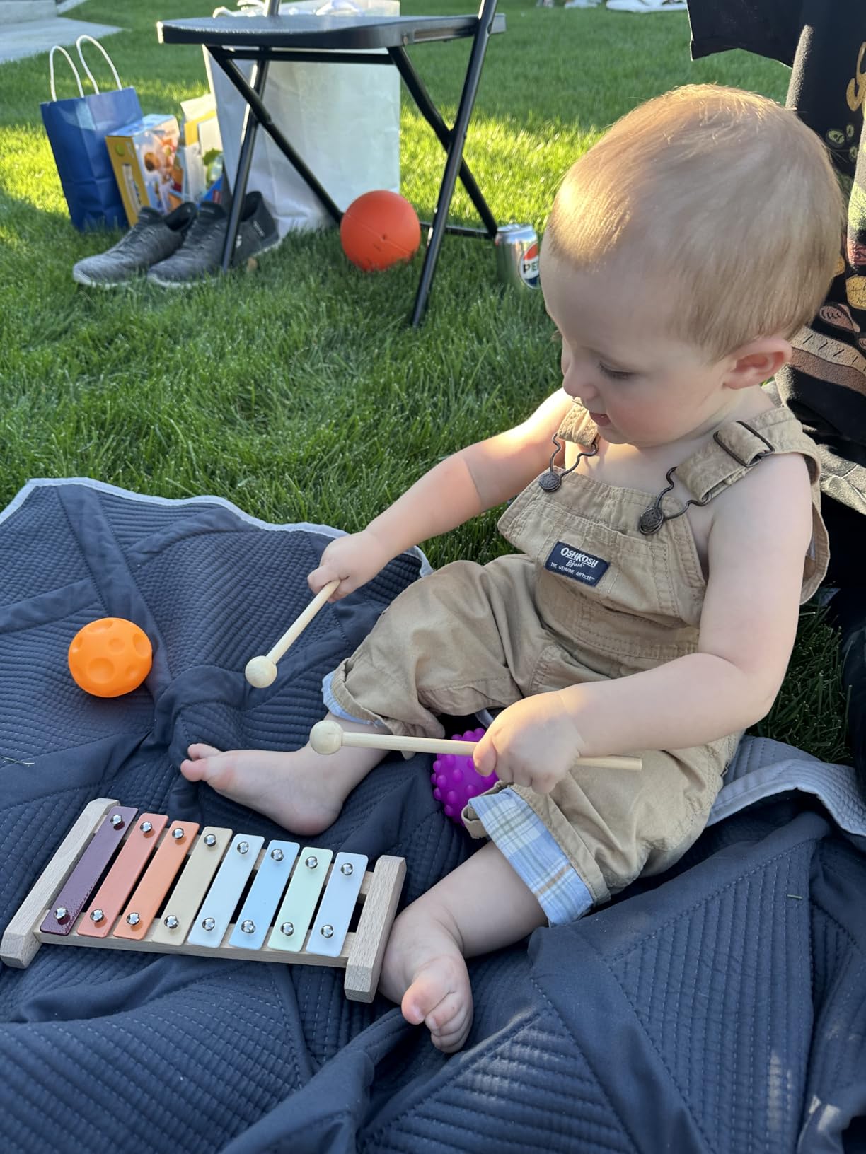 YHHYTOY Montessori Toys Wooden Baby Musical Instruments Set for Toddlers | 18 Month Old Toys Toddler Percussion Instruments, Xylophone Maracas Tambourine, Birthday Christmas Gifts for Girls Boys Kids customer photo 1