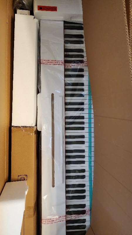 Digital Piano 88 Key Semi-Weighted Keyboard, Electric Piano for Beginners with Piano Stand, Sheet Music Stand, Pedal, Power Adapter, Headphone Mode, USB-MIDI customer photo 2