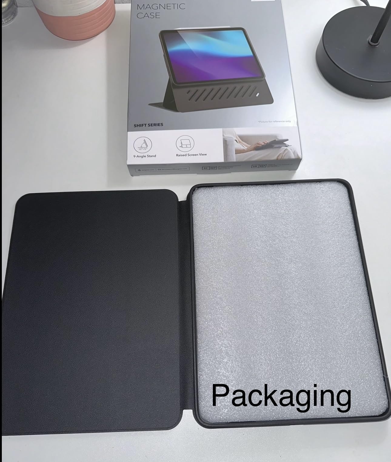 ESR Shift Magnetic Case for iPad A16, iPad 11th/10th Generation (2025/2022), Removable Magnetic Cover with Pencil Charging & Storage, Adjustable Portrait/Landscape Stand, 9 Standing Angles, Black customer photo 2