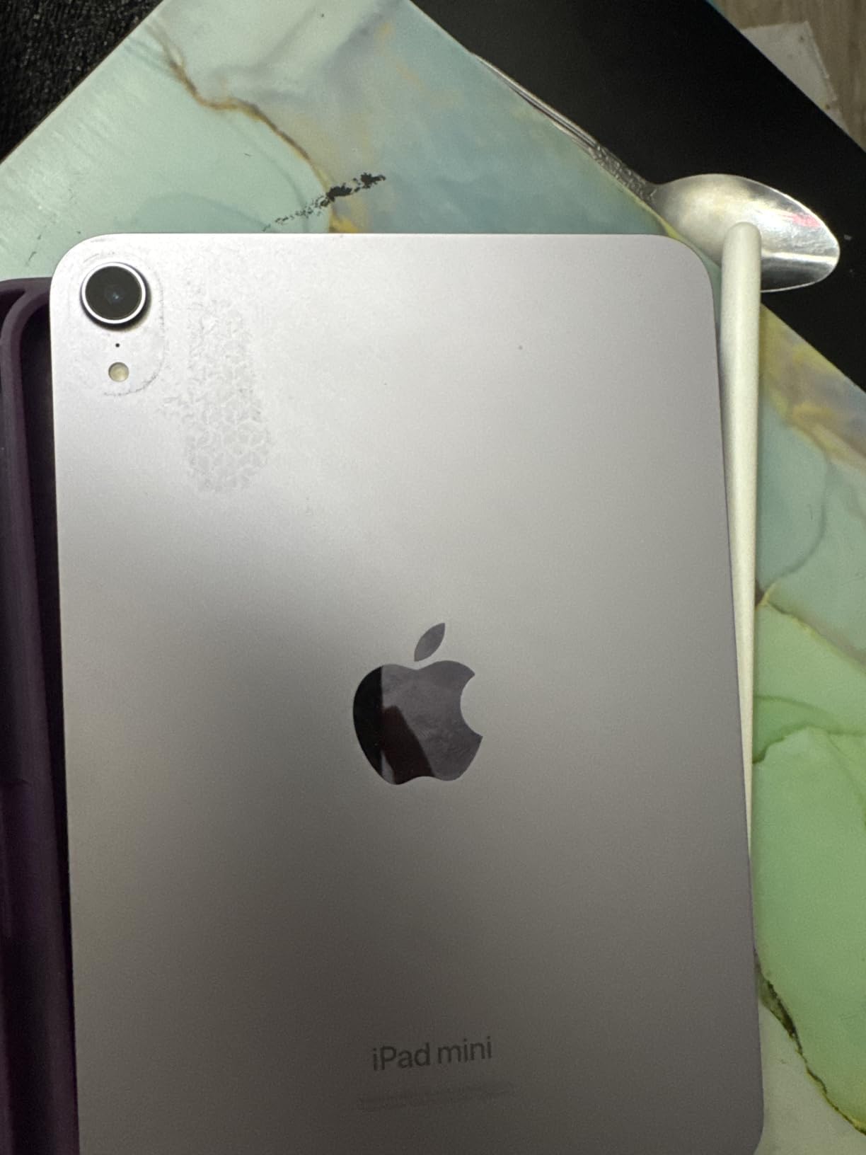iPad mini (A17 Pro): Apple Intelligence, 8.3-inch Liquid Retina Display, 128GB, Wi-Fi 6E, 12MP Front/12MP Back Camera, Touch ID, All-Day Battery Life - Purple customer photo 1