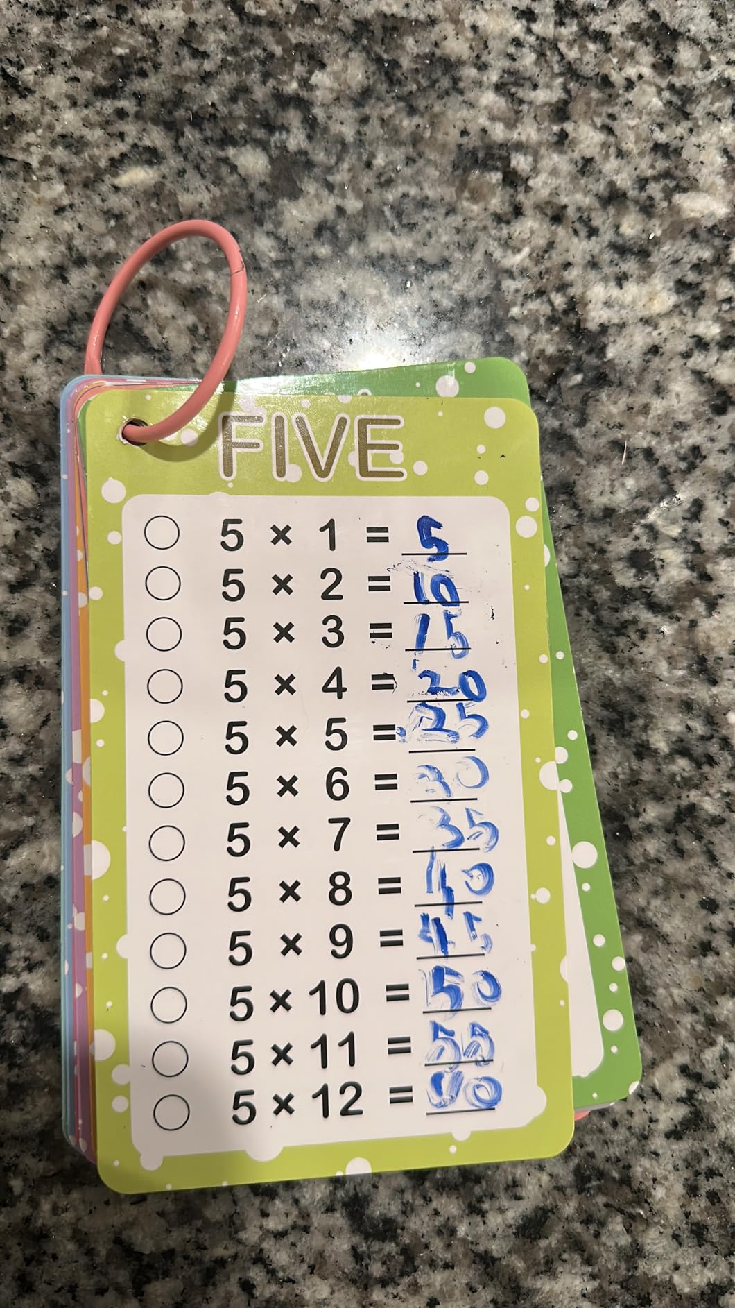 Slapaflife Multiplication Flash Cards 0-12, Times Table Flashcards, 13 Pcs Flash Cards with 2 Dry Erase Markers 2 Rings, 1st to 3rd Grades Multiplication Game customer photo 1