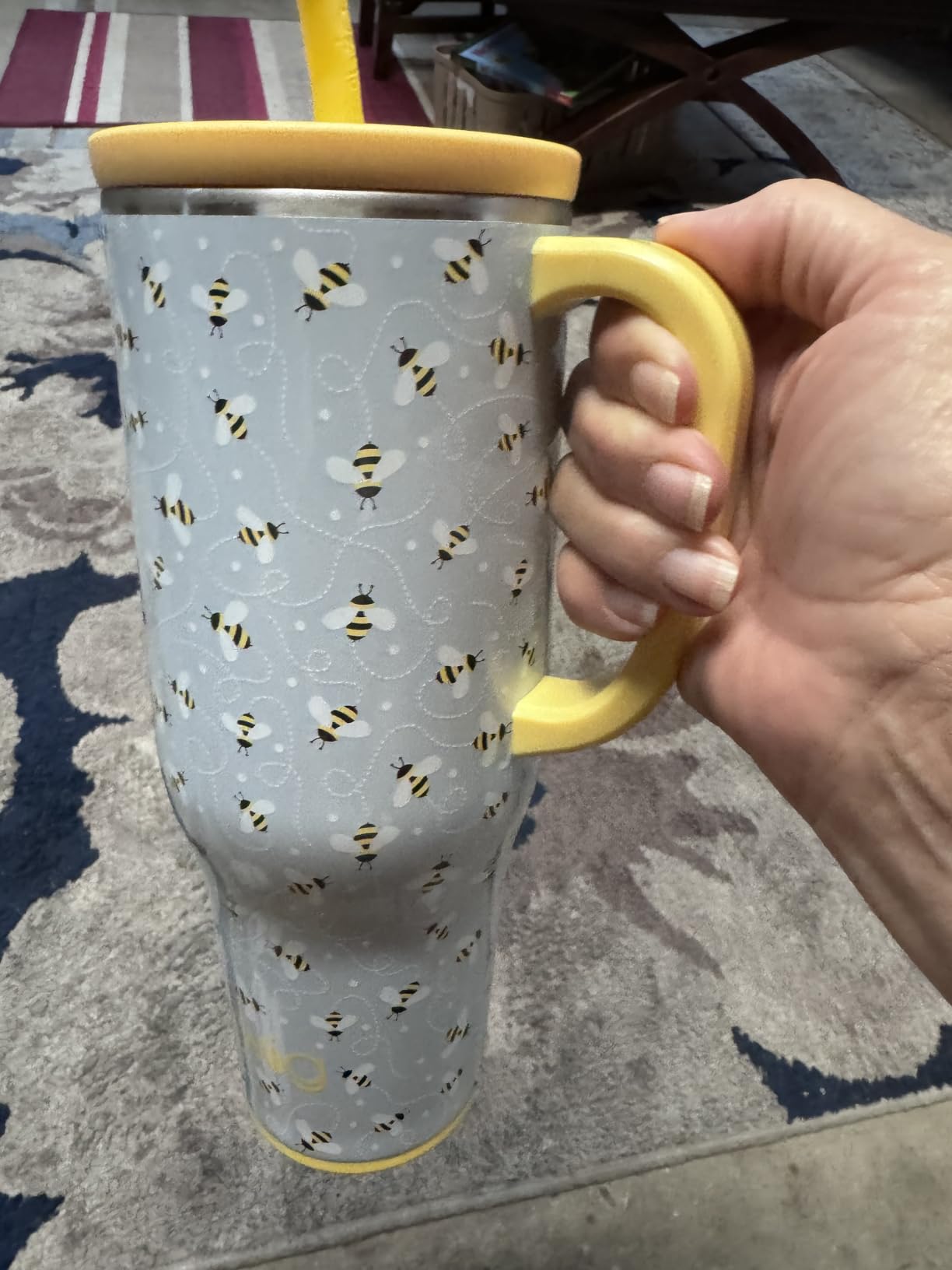 Swig Life 30oz Insulated Mega Mug with Handle & Straw, Teacher Life | Triple Insulated Stainless Steel - Handle & Straw Included - Extra Large Capacity - Cup Holder Friendly customer photo 1