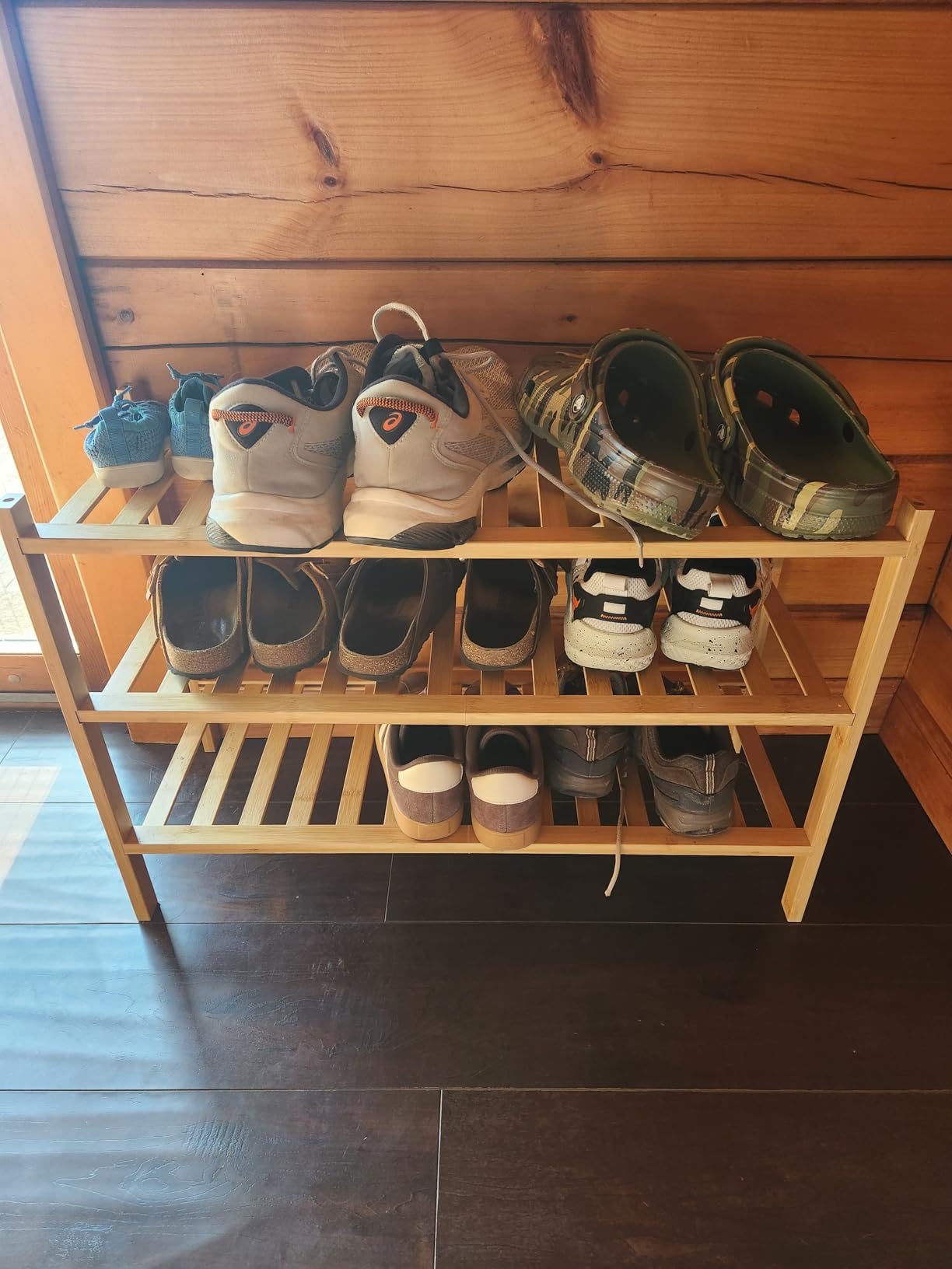 Smiry Bamboo Shoe Rack for Closet, 3 Tier - 26.77