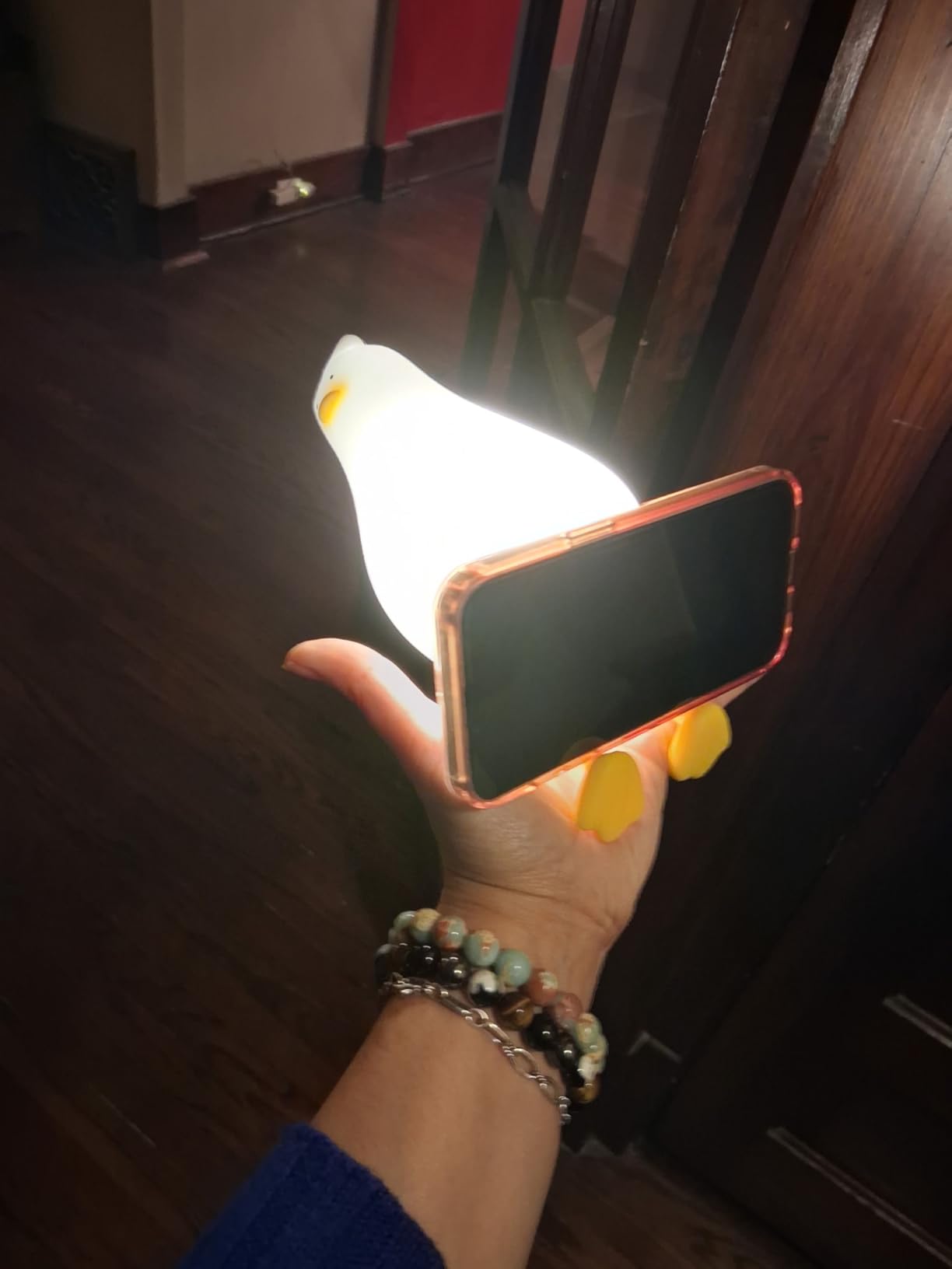 YR YRHH-PET Existential Crisis Duck Lamp Night Light, White Elephant Gifts | Lying Flat, Cute Squishy Ducky Lay Touch Lamp For Kid, Rechargeable, College Funny Yankee Swap, Birthday Gifts, Safe Silicone customer photo 2