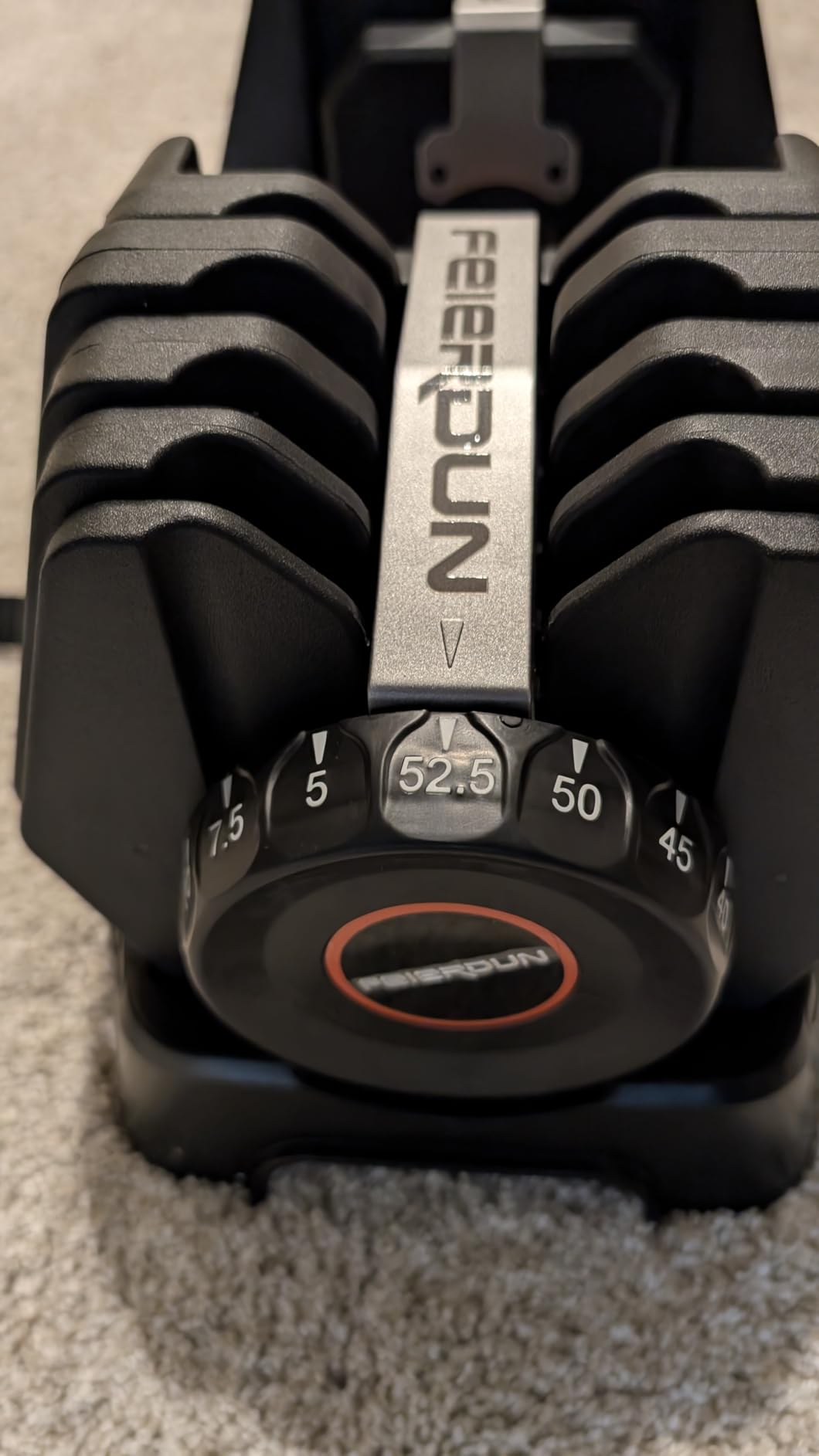 FEIERDUN DB1 QuickDial Adjustable Dumbbell Set, 15-in-1 Adjustable Weights with Storage Box & App, 105lb/52.5lb Quick Change customer photo 1