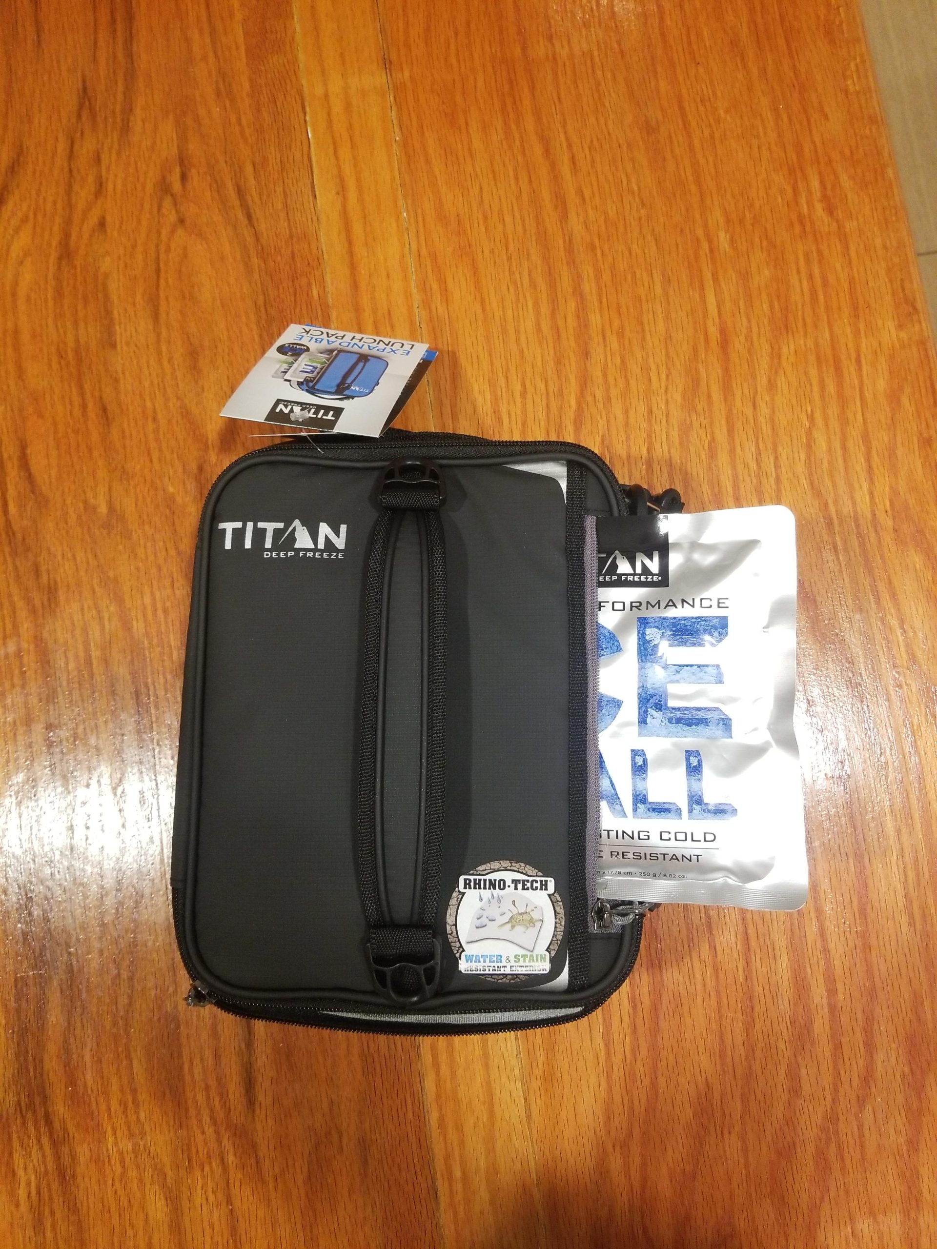 Titan by Arctic Zone Expandable Lunch Box, 2 Ice Packs, Sharkskin Gray, Fridge Cold Insulated Cooler Bag with Leak Proof Lining for Men and Women customer photo 2