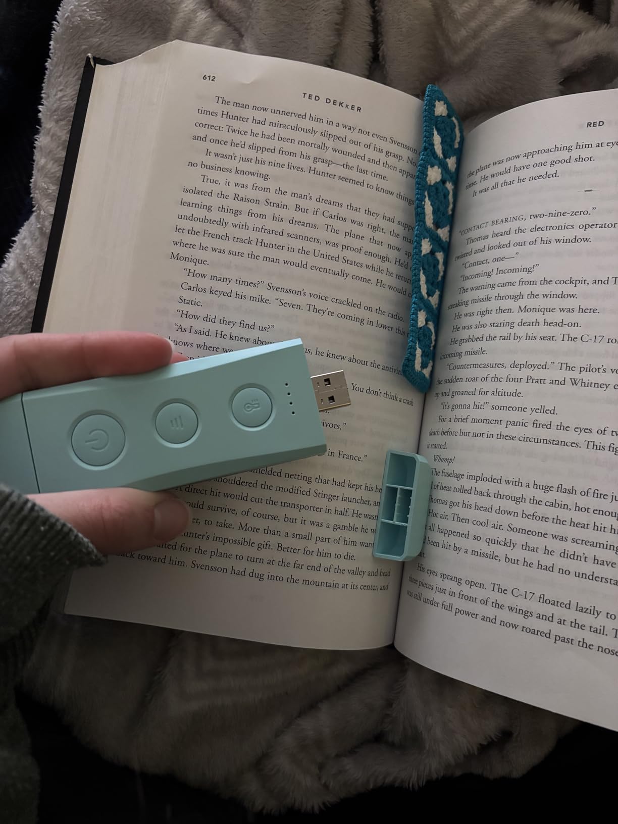 USB Rechargeable Book Light, Portable Clip-on LED Reading Light | 3 Amber Colors & 5 Brightness Dimmable, Bookmark, Eye-Caring, Compact Gift, Women Book Lovers, Christmas, Book Accessories customer photo 1