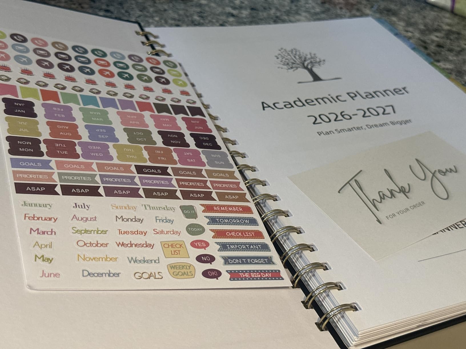 Planner 2026-2027, Weekly and Monthly Calendar Planner, JUL 2026 - JUN 2027 | Academic Year, Daily Agenda Book, A5(6.3'' x 8.5''), Sprial Bound, Inner Pocket, Office School Use customer photo 1