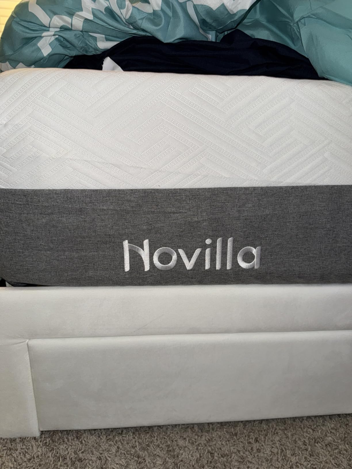 Novilla Bliss Mattress King Size, 14 Inch Gel King Memory Foam Mattress | Cooling Comfort & Pressure Relieving, Target Zoned Support for Back Pain Relief, CertiPUR US Certified Foams customer photo 1