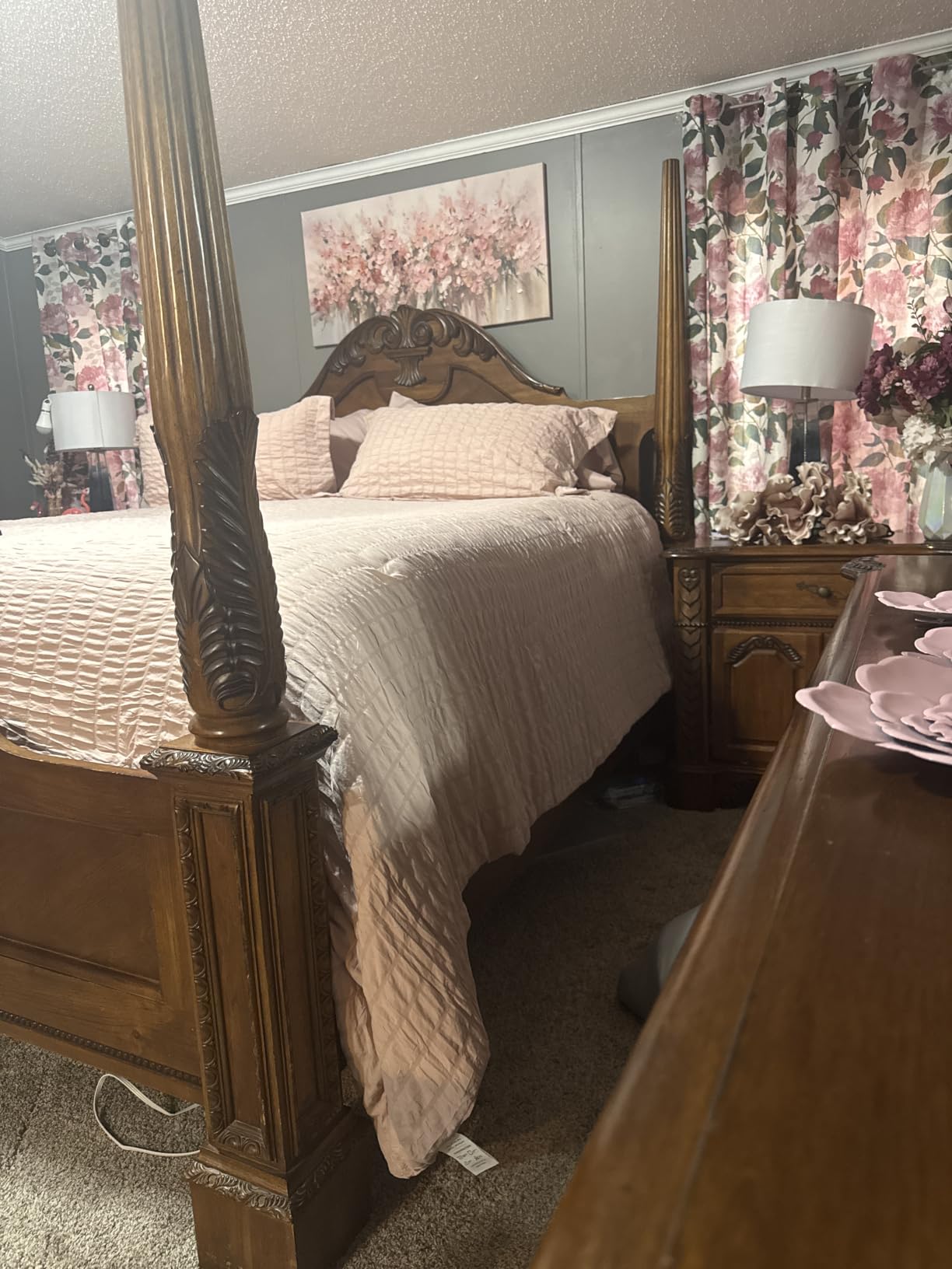 HYMOKEGE Twin XL Comforter Set Seersucker 5 Pieces, All Season Luxury Bed in a Bag for Bedroom, Bedding Set with Comforter, Sheet, Pillowcase & Sham, Dark Grey customer photo 1