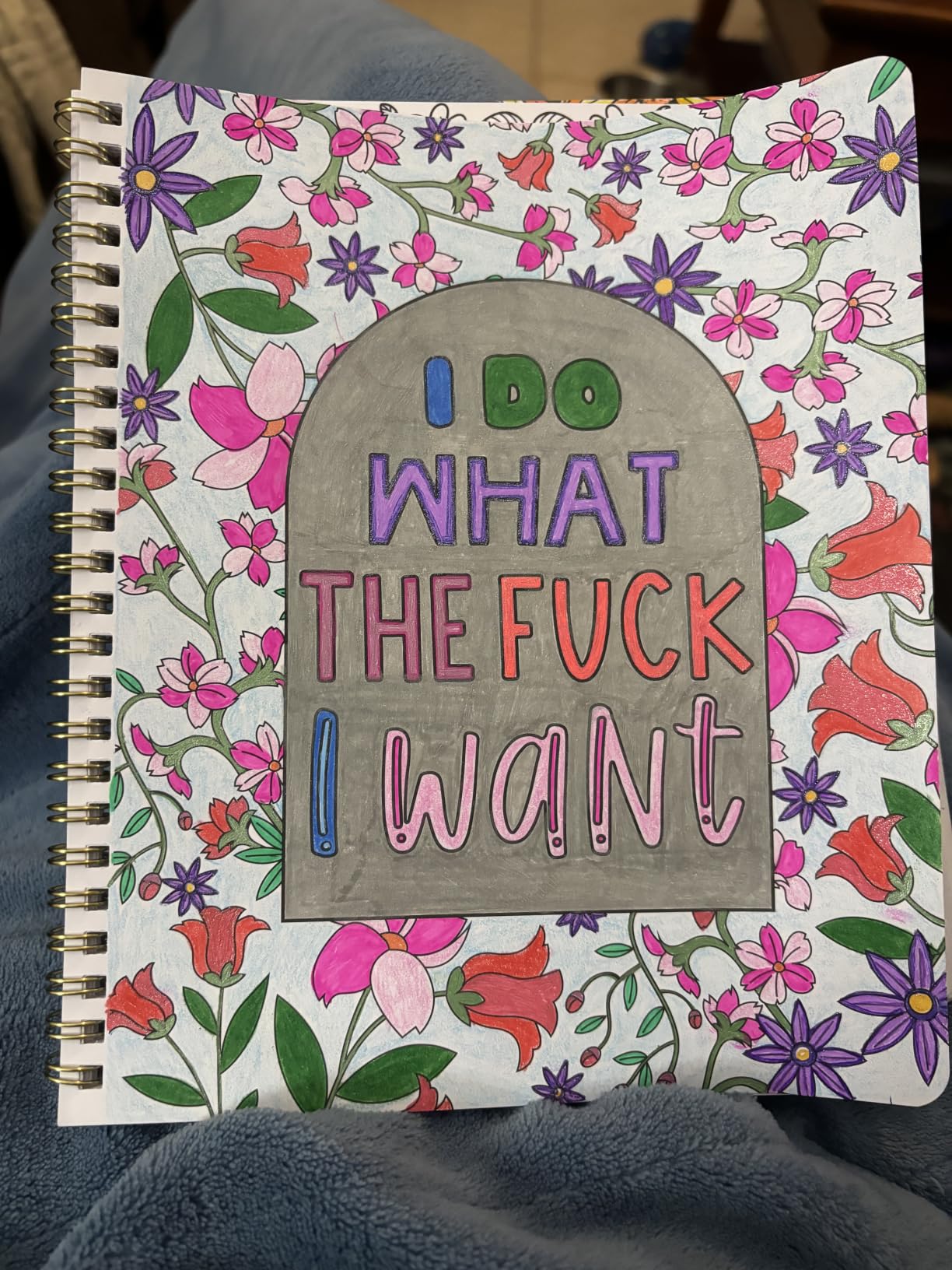 Beautiful Coloring Book Set of 2 for Adult Relaxation with Floral Designs | Funny Coloring Books with a Lot of Laughs - The Perfect Stress Relieving Gift for Women with Easy, Simple to Color Pages customer photo 1