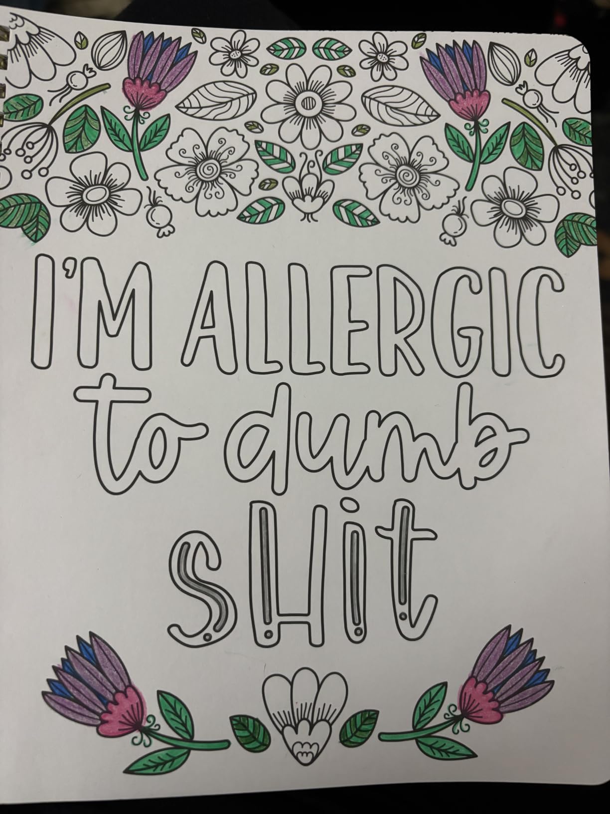 Beautiful Coloring Book Set of 2 for Adult Relaxation with Floral Designs | Funny Coloring Books with a Lot of Laughs - The Perfect Stress Relieving Gift for Women with Easy, Simple to Color Pages customer photo 2