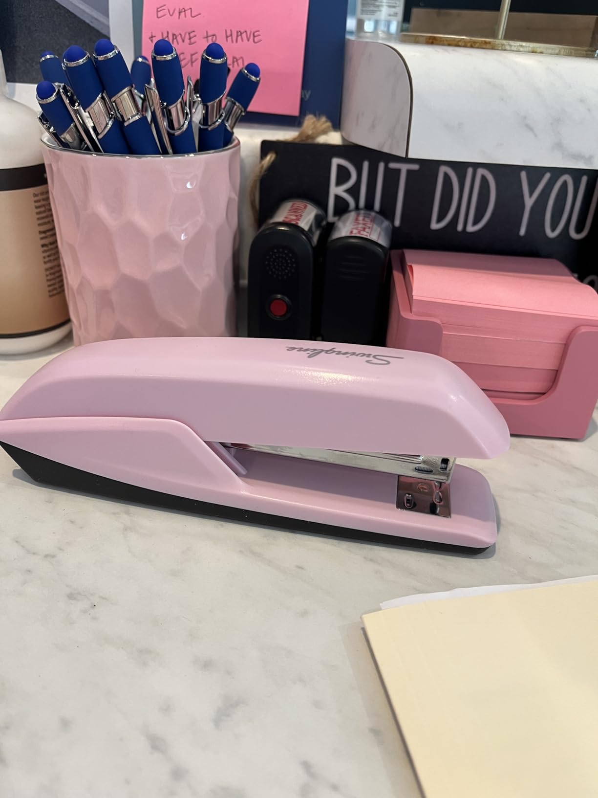 Swingline Stapler, 20 Sheet Capacity, 545 Desktop Stapler, Blush Pink (S7054513) customer photo 2