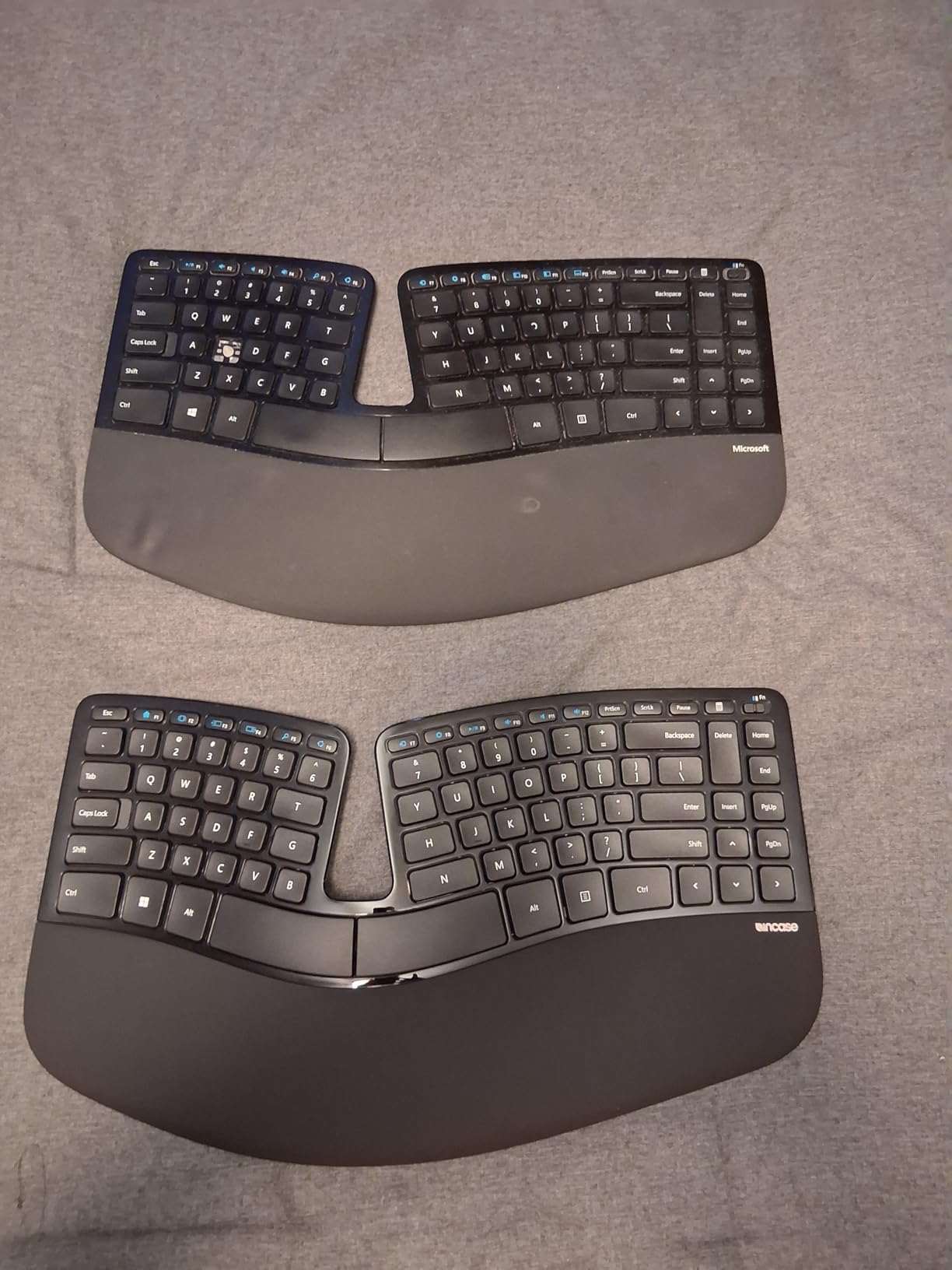 Incase Sculpt Ergonomic Keyboard - Designed by Microsoft - Split Keyset Design, Palm Rest, Contoured Layout, One-Touch Windows Button, AES 128-Bit Encryption, Includes Separate Number Pad - Black customer photo 1