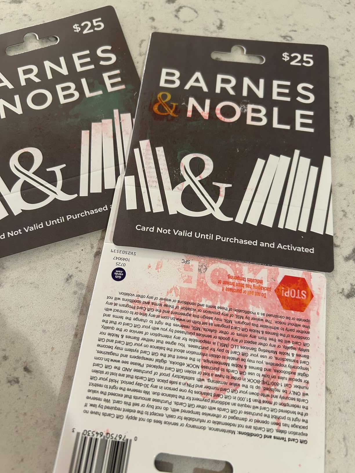Barnes & Noble Physical Gift Card - $25 customer photo 2