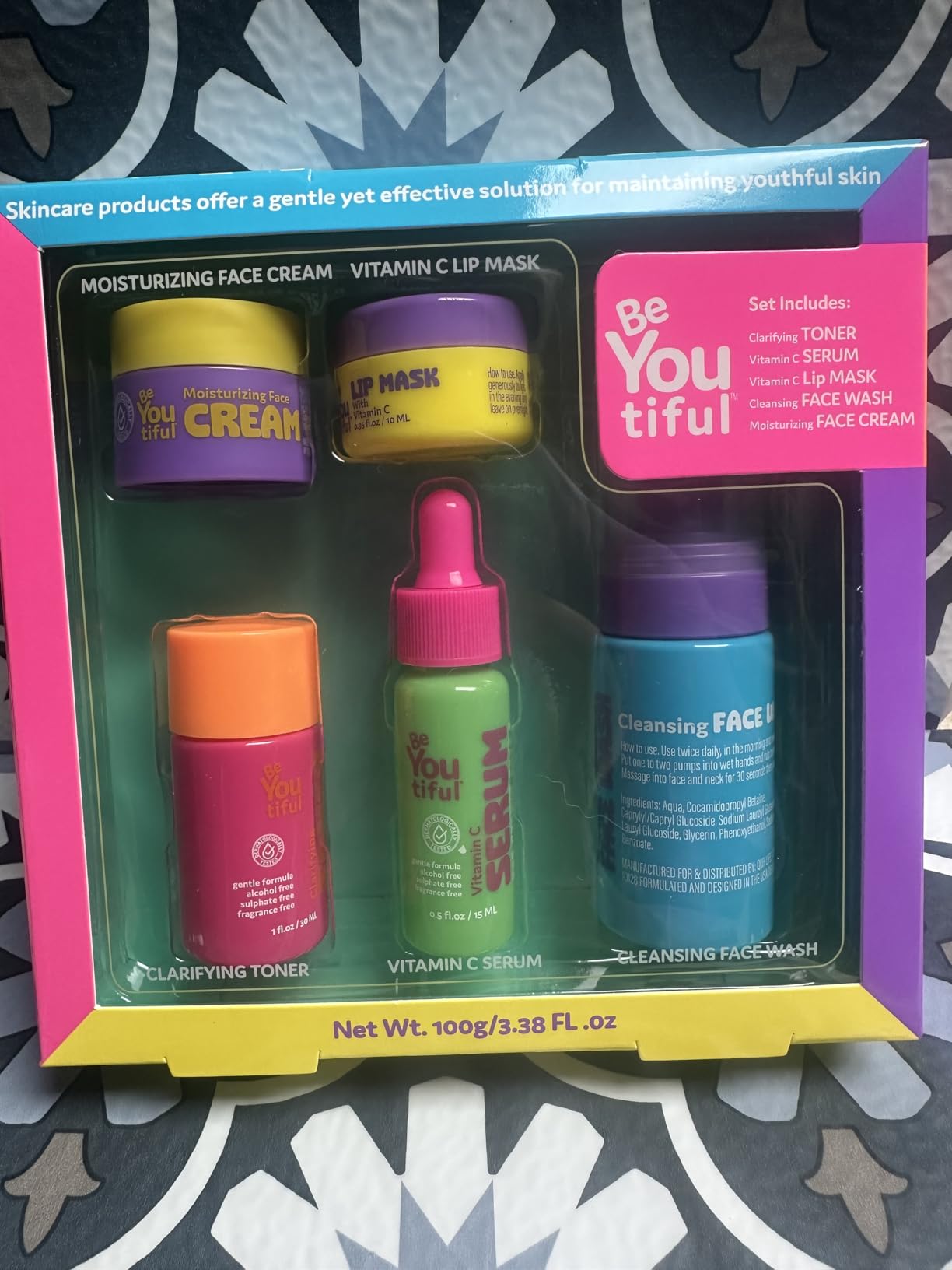 BeYoutiful Skin Care Gift Set for Teens, Moisturizer Lotion Lip Mask, Toner | BFF Regimen 5-Piece Kit for Sleepovers & Kids Skincare, Face Wash, Serum, Vegan, Cruelty-Free, Great for Daily Skin Care customer photo 1