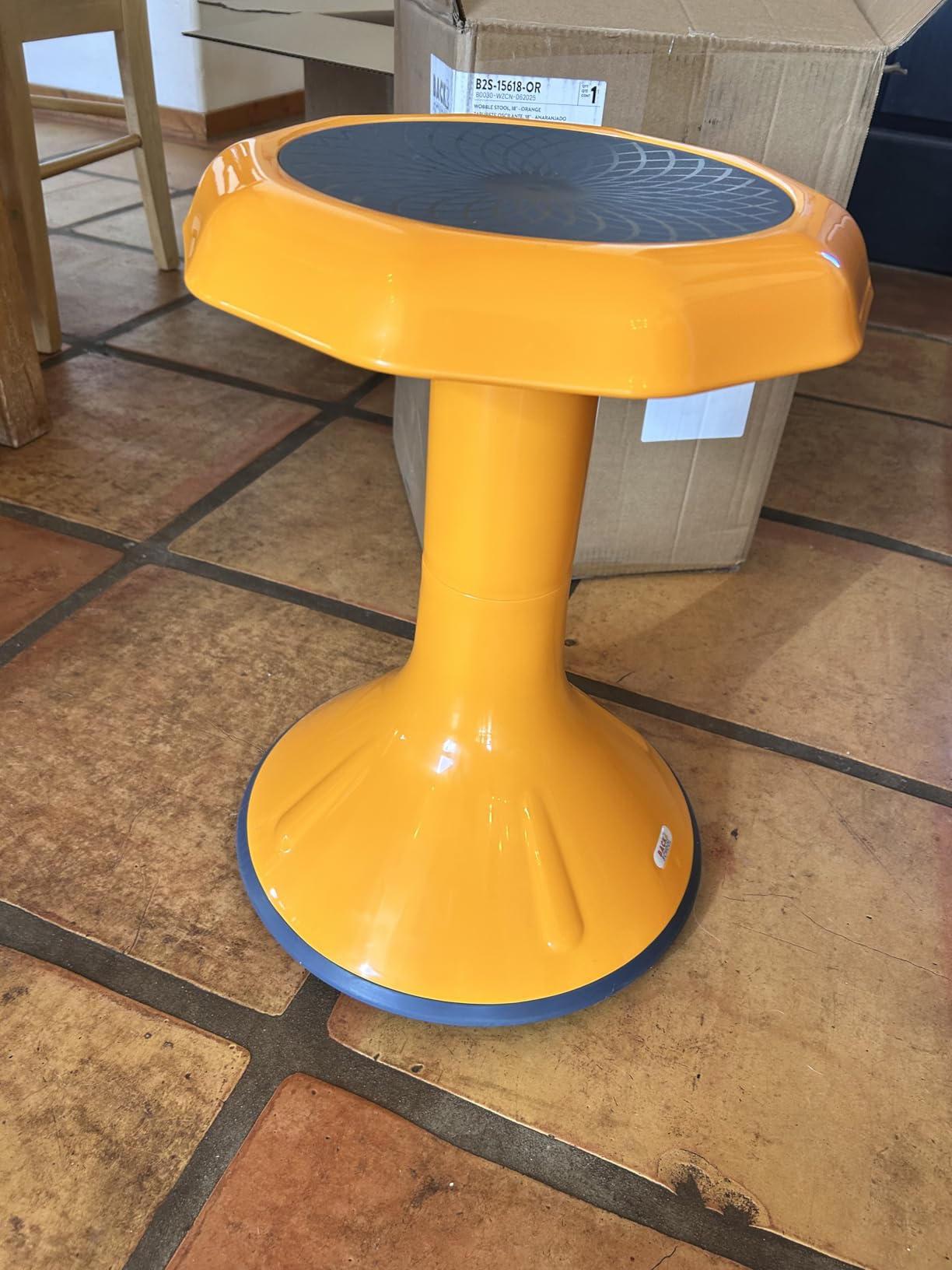 Back2School Express Wobble Sensory Stool, 18in Seat Height, Seafoam | GREENGUARD Gold Certified, flexible seating for classroom use customer photo 2