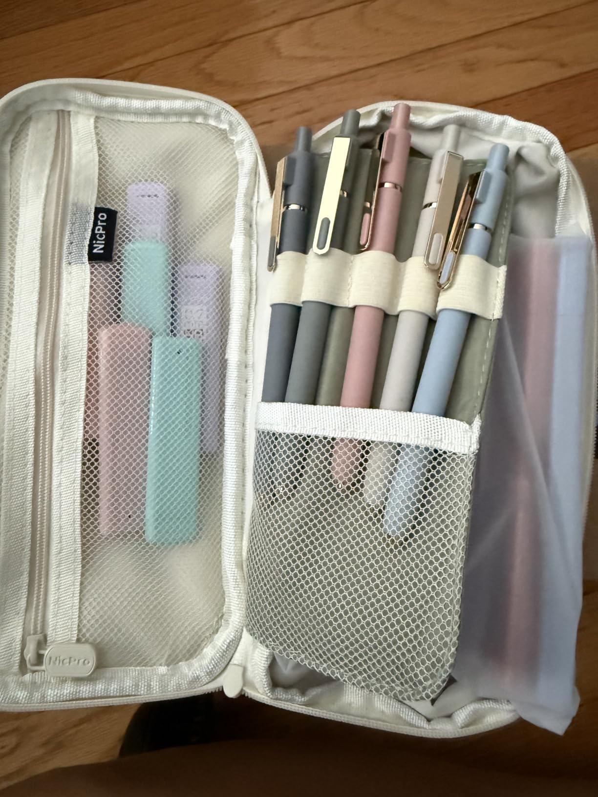 Nicpro School Supplies Stationary Set with Pencil Case, 50 PCS Black | Back to School Supplies, Pen Case with 12 Highlighter, 5 Gel Pen, 6 Mechanical Pencil, Essentials for College, Nursing Student customer photo 1