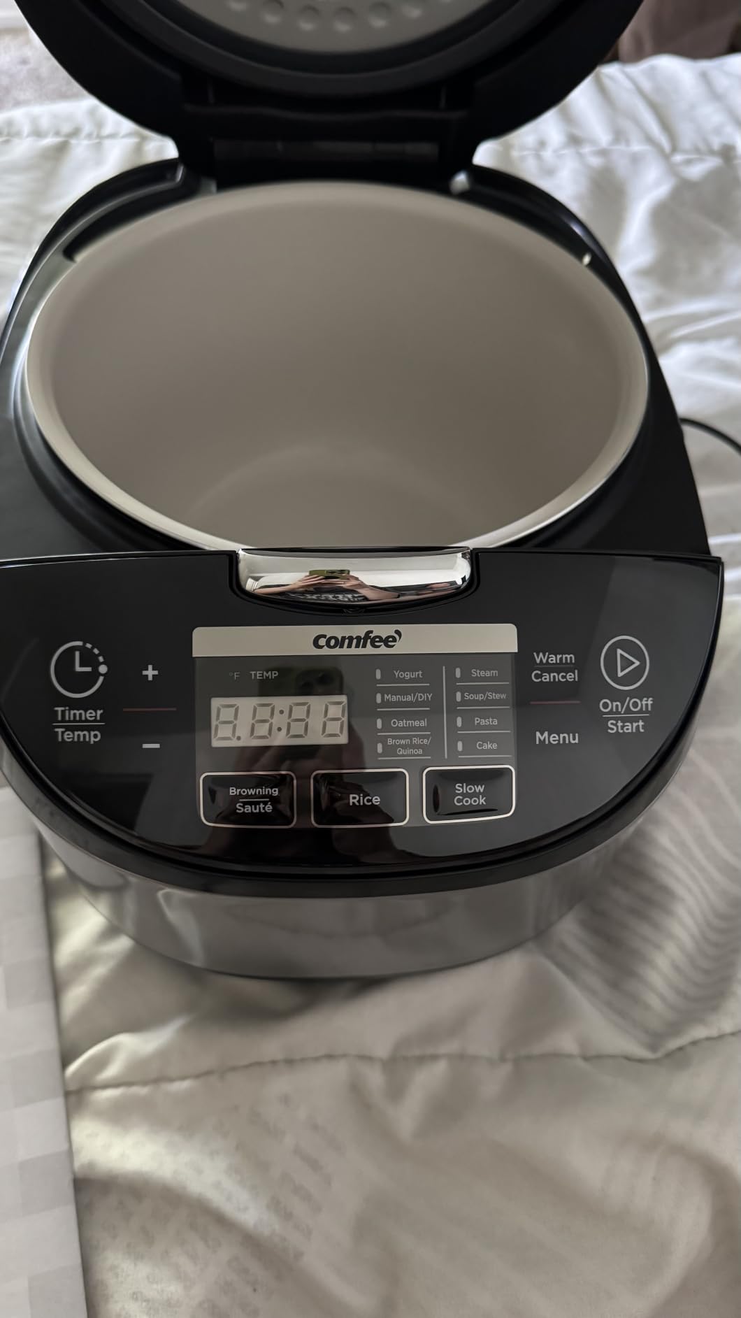 COMFEE' Japanese Style Rice Cooker with Fuzzy Logic, 10-Cups Uncooked Rice | large capacity, 11 presets, auto keep warm, 24-hr delay timer customer photo 1