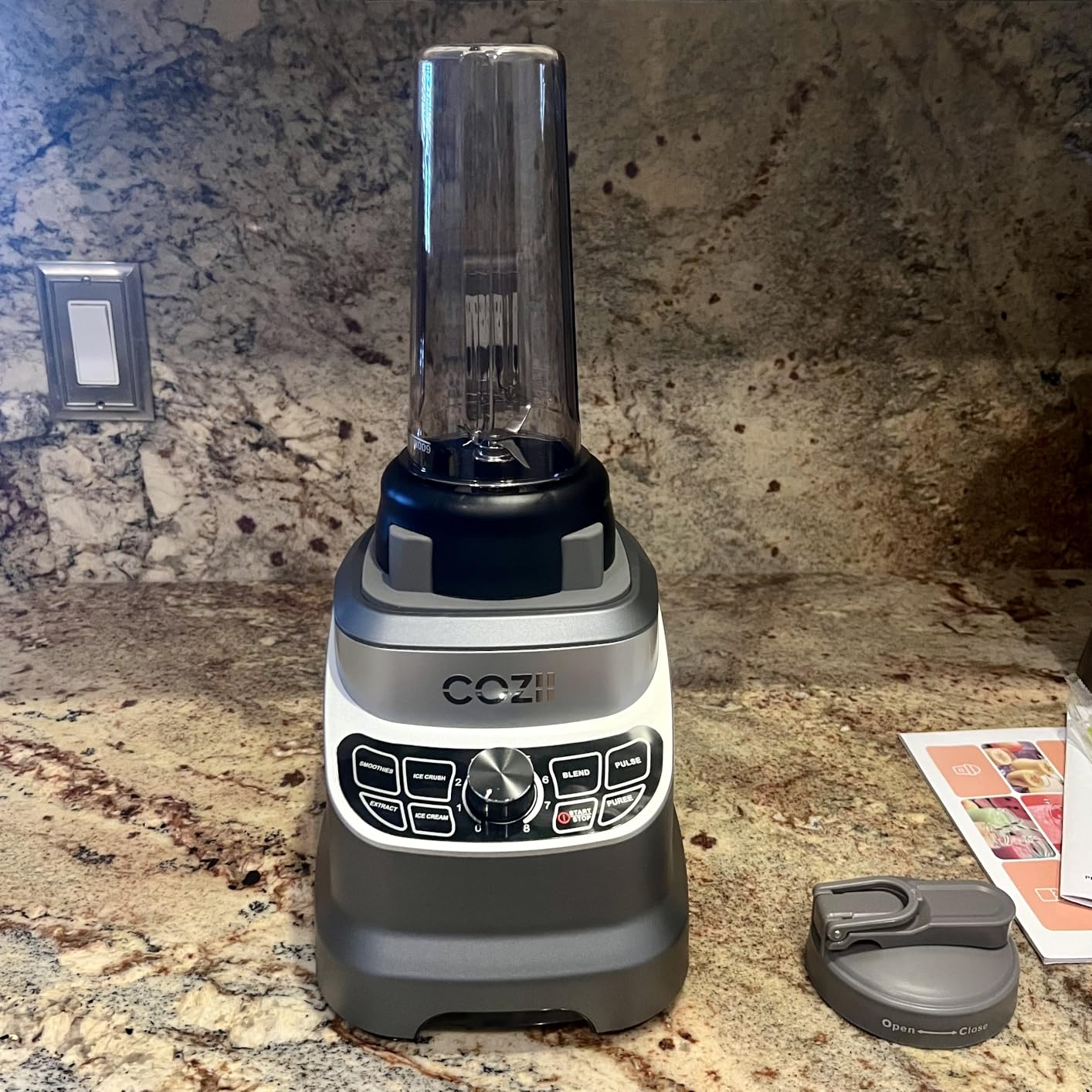 COZII Professional Blender 2000W, 64oz Countertop Smoothie Blender-21oz Cup | 7 Presets Blenders for Kitchen,Smoothies/Ice Crush/Frozen Drinks/Dips/Nut Butter|8 Speeds, Dishwasher Safe -Black customer photo 2
