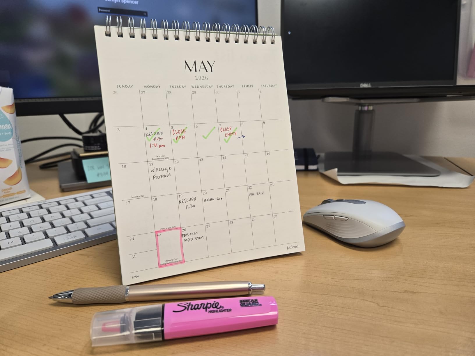 Jotsome Desk Calendar 2026-2027, Small Standing Flip Desktop Calendar | 18 Months Calendar From July 2026 to December 2027, Double-Sided Design Desk Calendar with To Do List, Easy Organizing customer photo 2