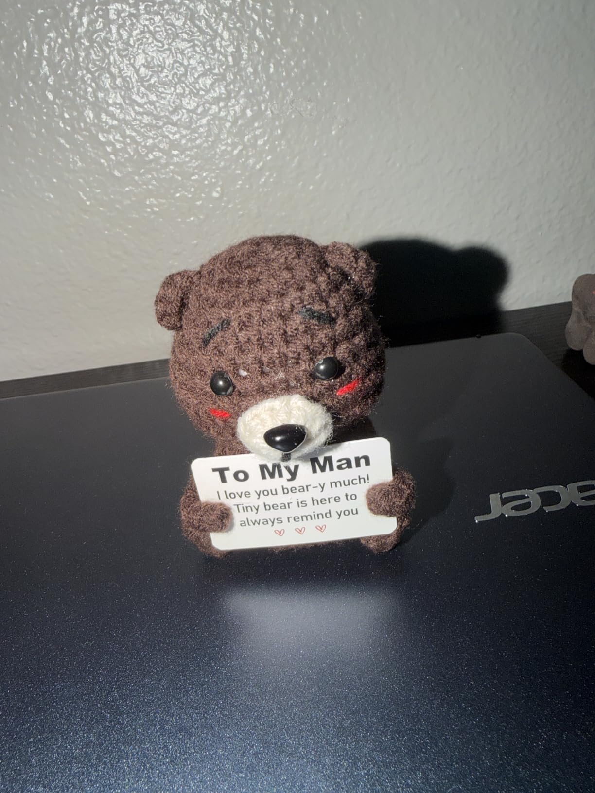 Nurse Gifts for Women Men, Handmade Positive Crochet Bear Decor, Doctor Nurse Practitioner Gifts for Birthday Christmas, Nursing Graduation Gift, Appreciation Gift for Hospital Staff customer photo 2