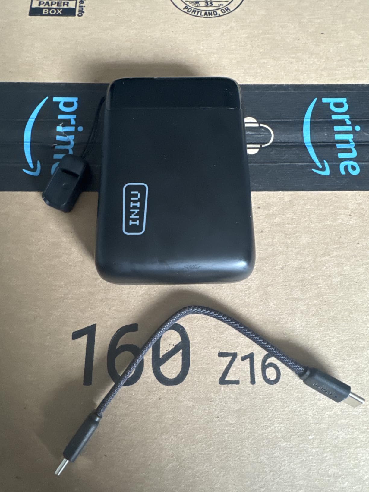 INIU Smallest 20000mAh Power Bank, 22.5W PD Fast Charging Portable Charger with Detachable Cable, Flight-Safe Battery Pack with LED Display for Travel Xiaomi iPhone Samsung Google, Mini Size, Black customer photo 1