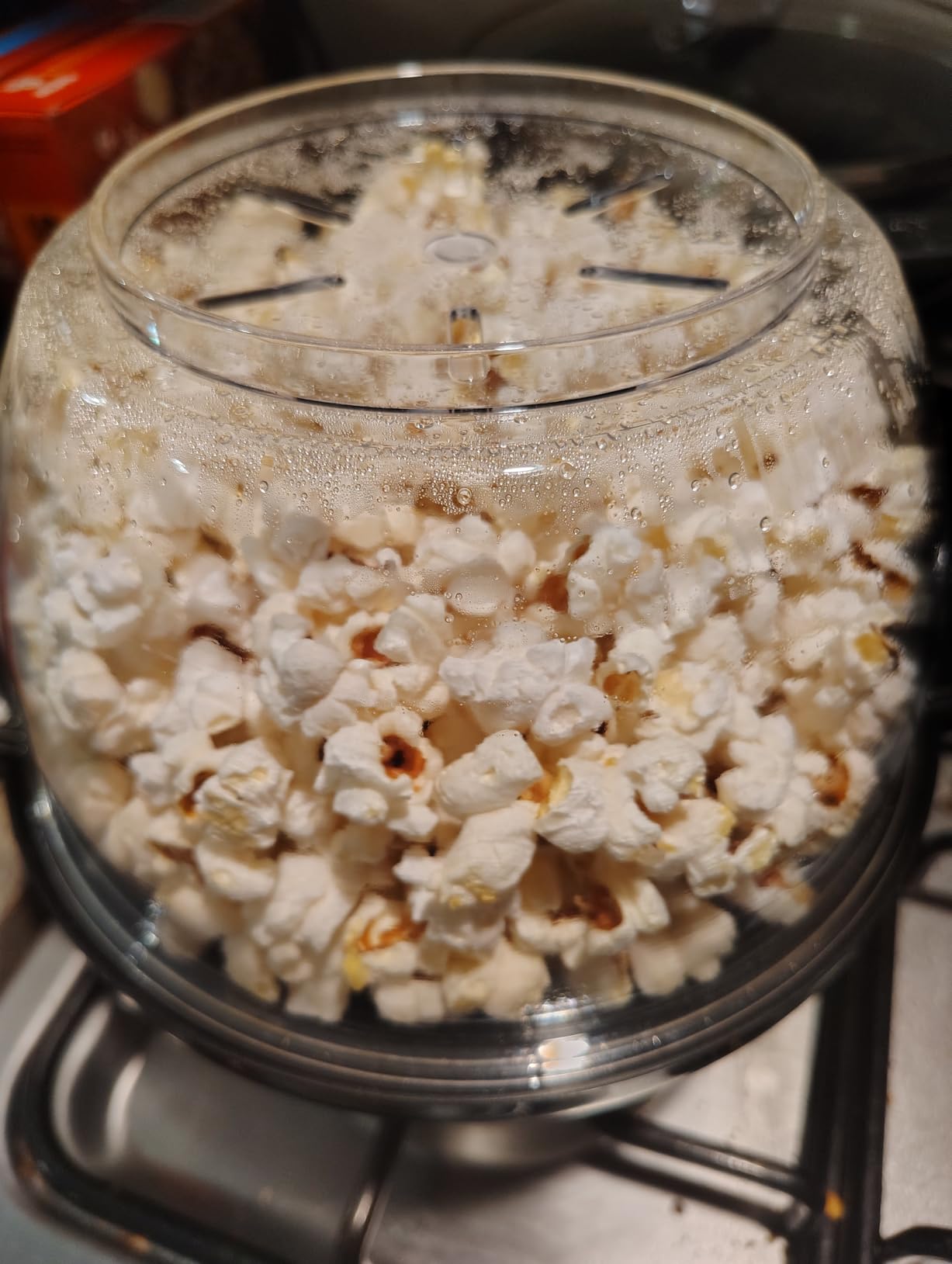 Nostalgia Electric Stirring Popcorn Maker - 2 Qt Capacity - Large Dual-Purpose Lid & Serving Bowl - Great for Gifts, Movie Nights, & Snacks - Aqua customer photo 2