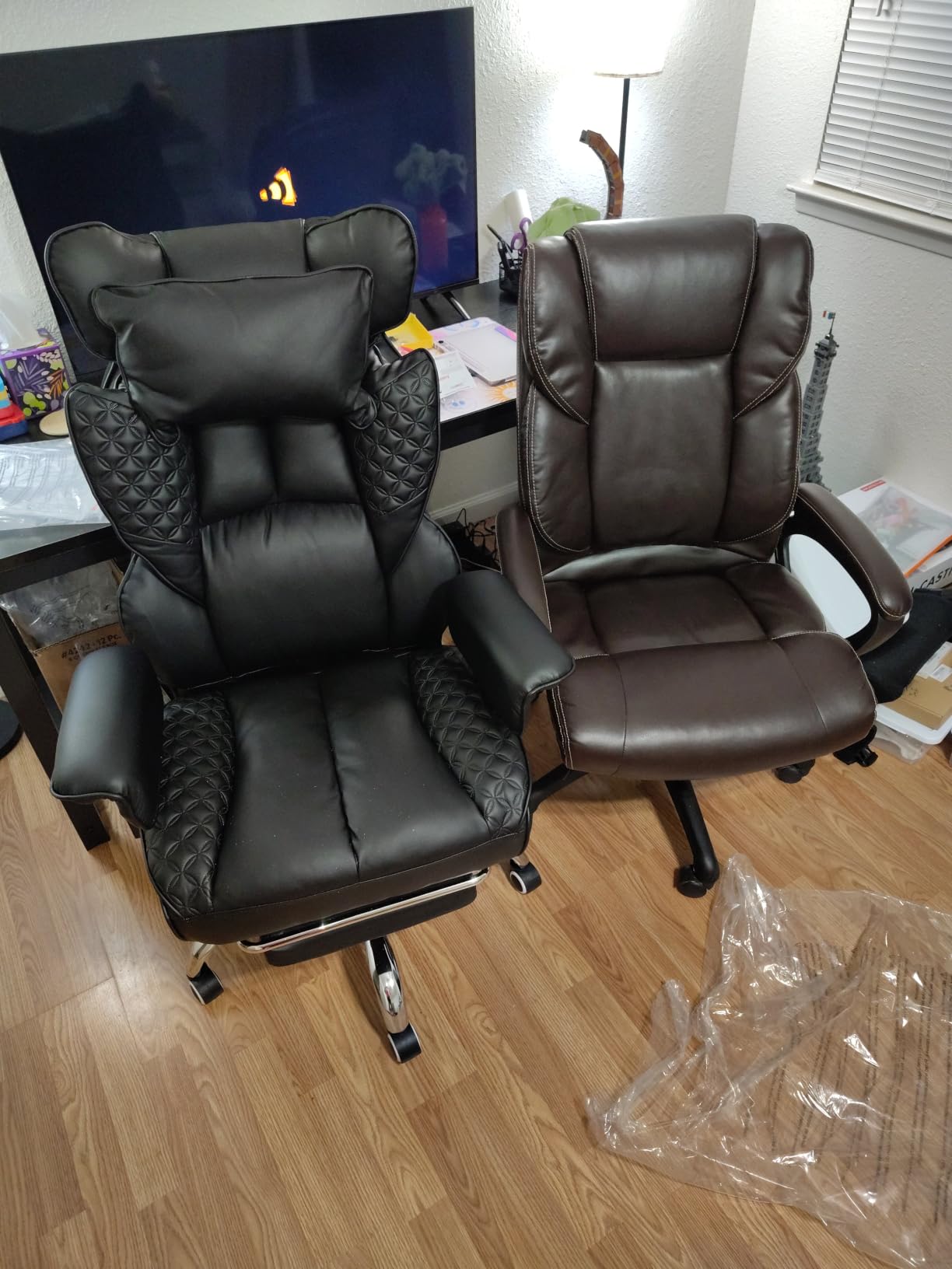 GTPLAYER Big and Tall Gaming Chair 400lbs Heavy Duty Office Chair with Footrest, High Back Pocket Spring Lumbar Support, Ergonomic Wide Comfy Seated Cushion for Lower Back Pain Relief, Earth-Black customer photo 1