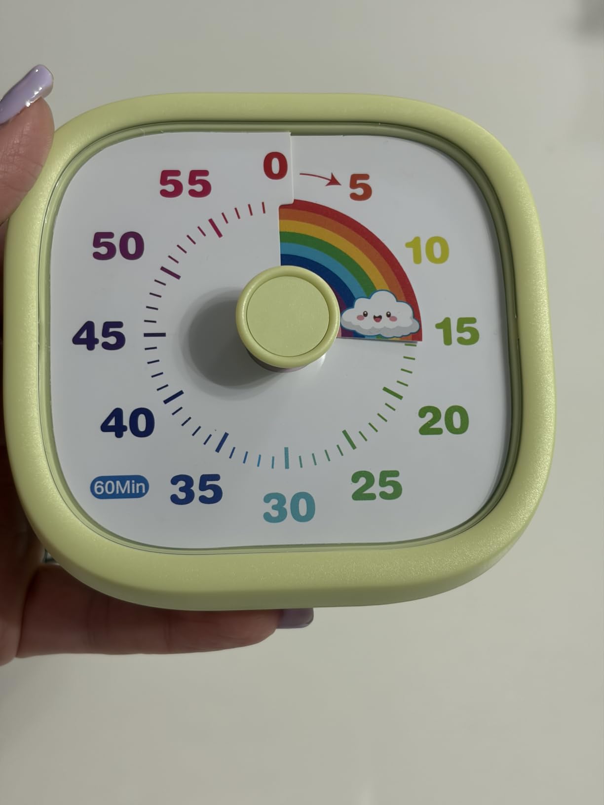 Visual Timer for Kids - 60 Minute Pomodoro Timers for Classroom Kitchen Office, Countdown Kids Timer Clock with Rainbow Disk, Desk Time Management Tool for Toddler with Silent Operation, Blue customer photo 2