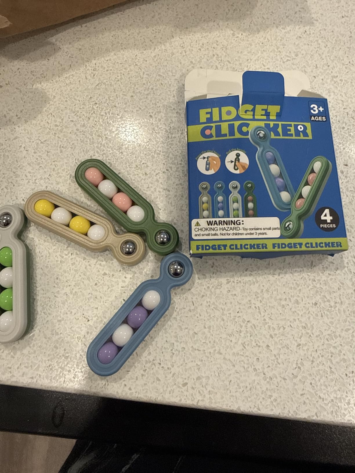 Fidget Toys Adults Stress Relief: 4 Pack Desk Fidget Clicker for ADHD Focus | Sensory Toys for Autism Kids Calming - ADHD Tools Desk Fidgets for Classroom - Cool Office Gadgets Gifts for Teen Women Men customer photo 2