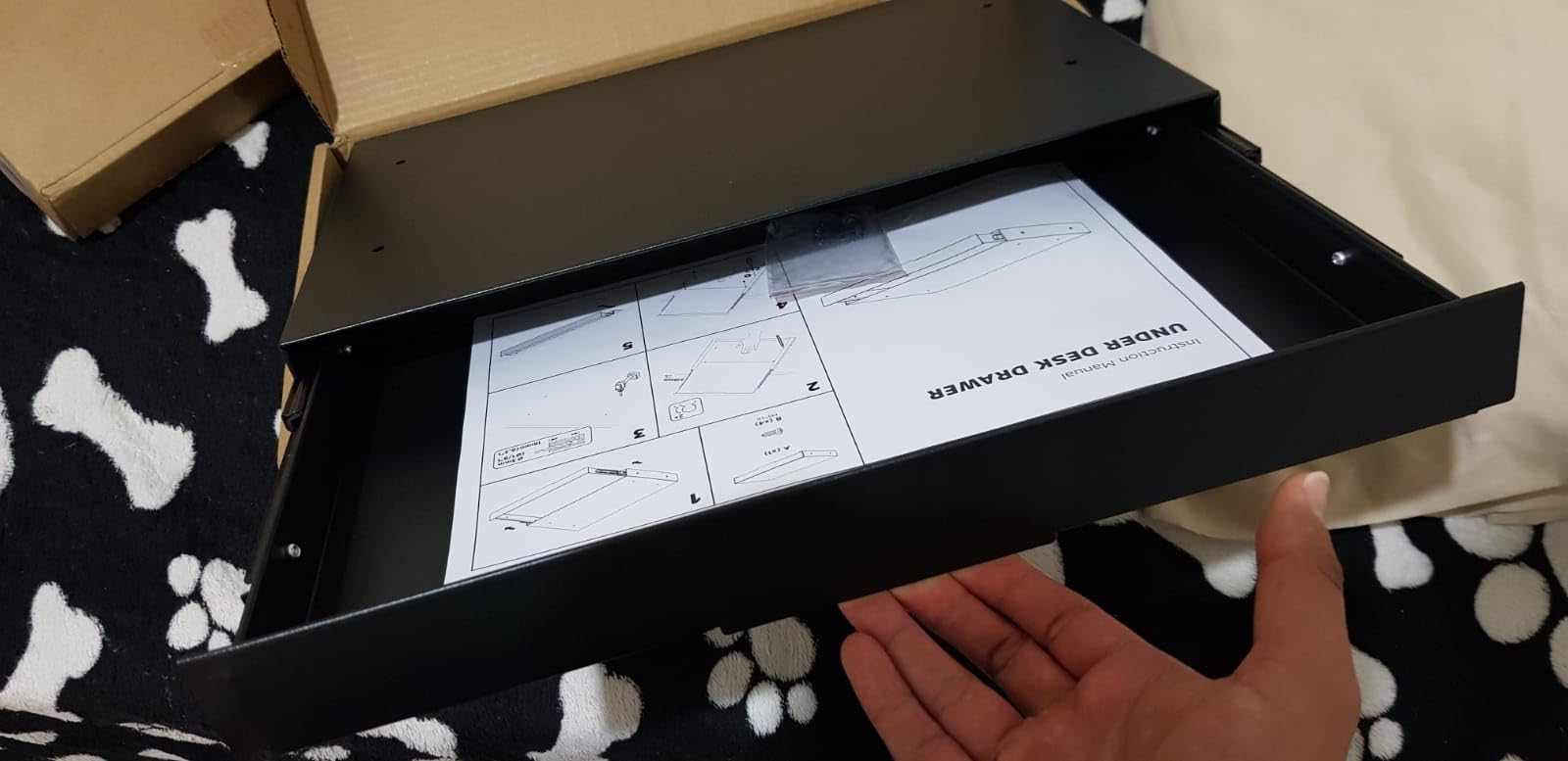 PUTORSEN Under Desk Storage Drawer 14.8