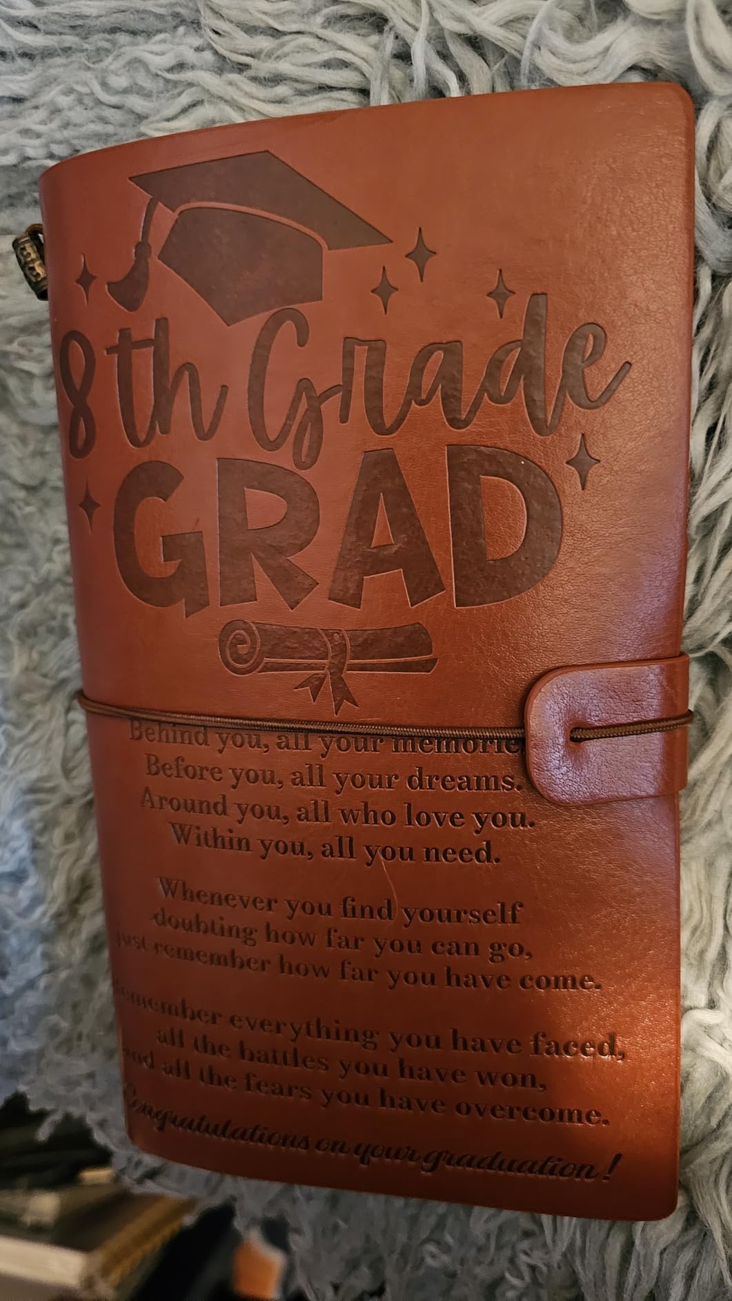 Eaasty 8th Grade Graduation Gifts Leather Journal 140 Page Refillable Journal 8th Grade Graduation Inspirational Notebook Grad Gift for Class of 2026 High School Her Him Women Men customer photo 1