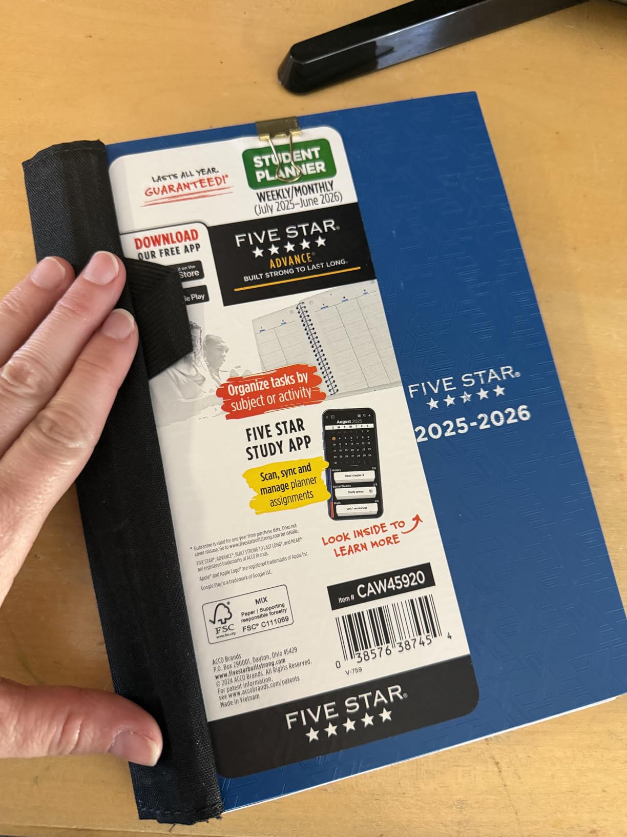 Five Star Planner 2026-2027 Weekly & Monthly Academic 12-Month July-June Advance Student Planner + Study App, 8-1/2