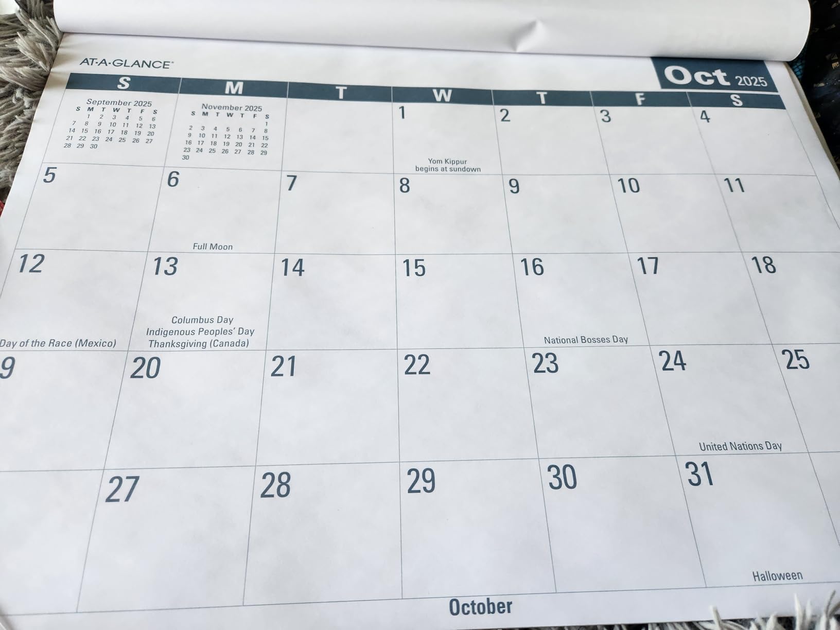 AT-A-GLANCE Desk Calendar 2026-2027 Planning Pad, Academic 12-Month July-June, Monthly, 21-3/4