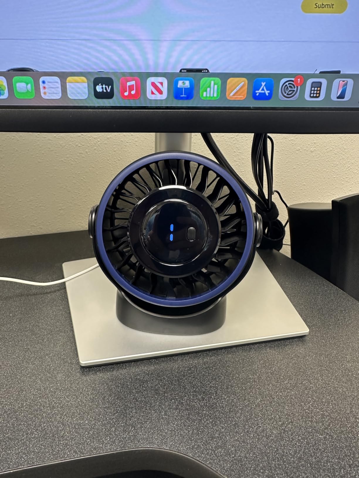 SWEETFULL USB Small Desk Fan, 5 Inch Mini Personal Desktop Fan, 4 Speeds, 360° Adjustable Tilt customer photo 1