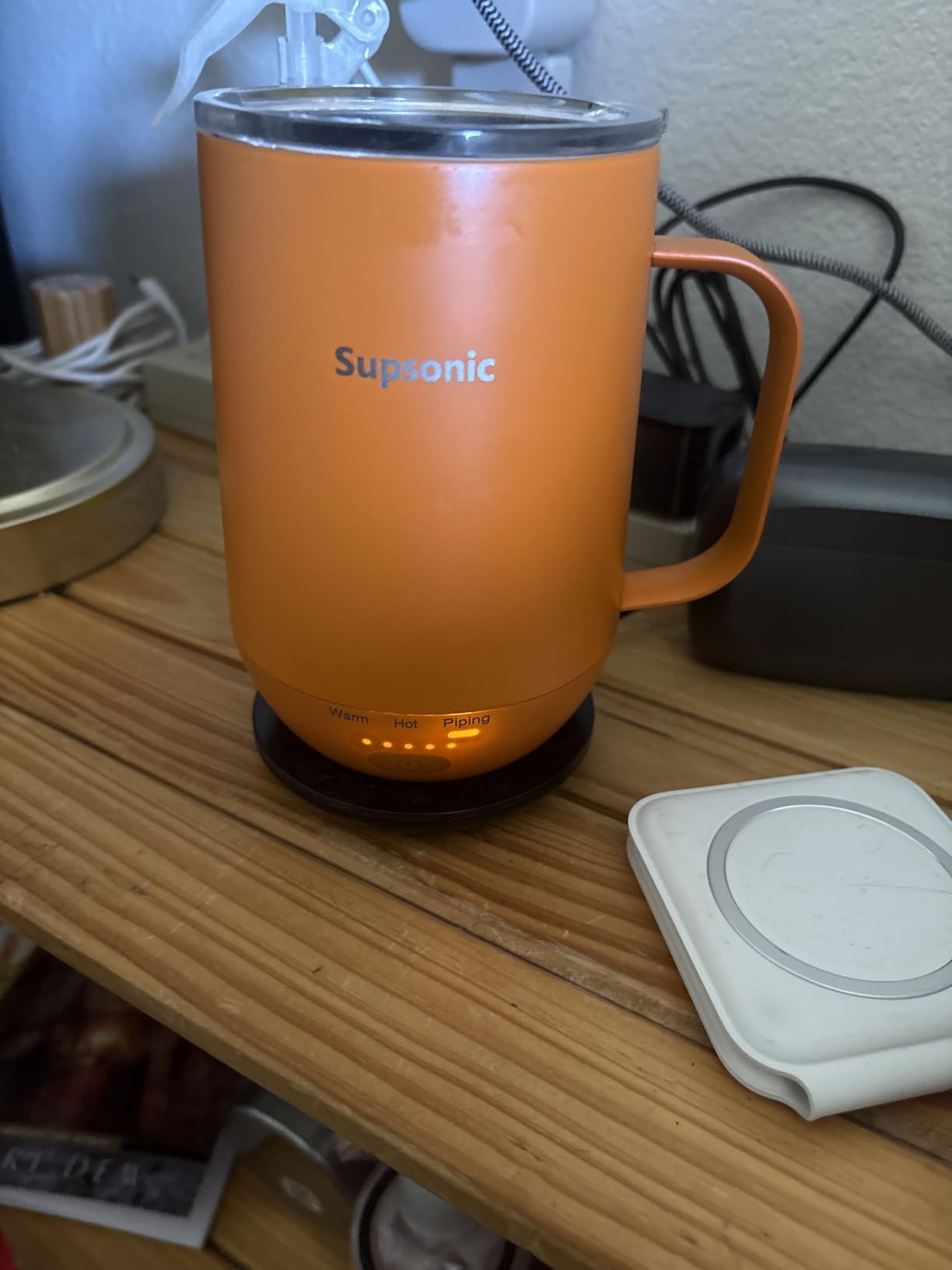 Supsonic 16oz Self Heating Coffee Mug, Smart Heated Coffee Mug Faster Direct-Contact Heating Up to 149F, Coffee Mug Warmer Set with Auto Shut-Off - Gifts for Men Women | S2 customer photo 2