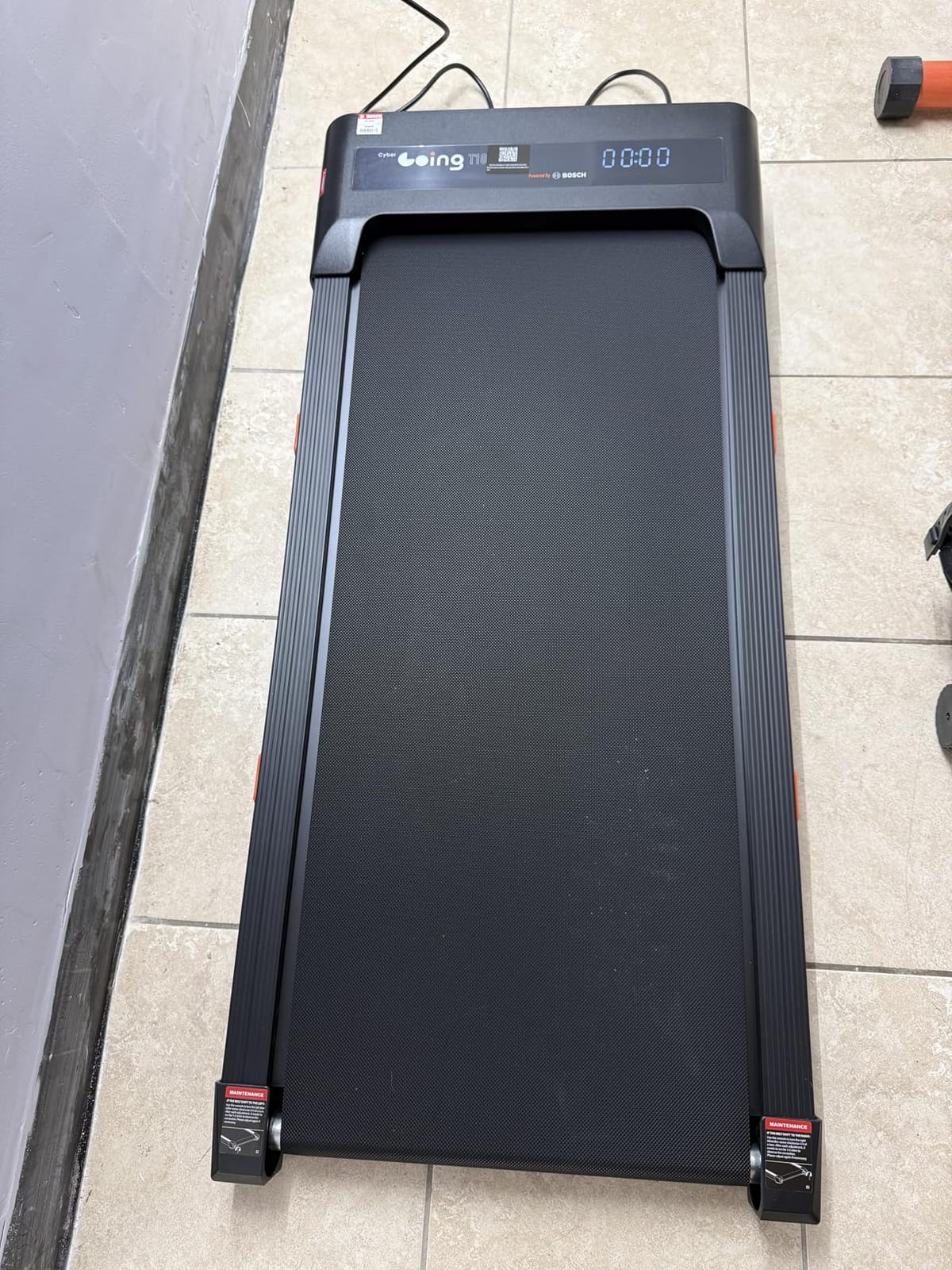 Cybergoing T10 Walking Pad Treadmill Powered By Bosch, Under Desk | Treadmill, Fixed 7% Manual Incline, Up to 4 MPH, 2.5HP, 300lb Capacity, App + Remote, 15