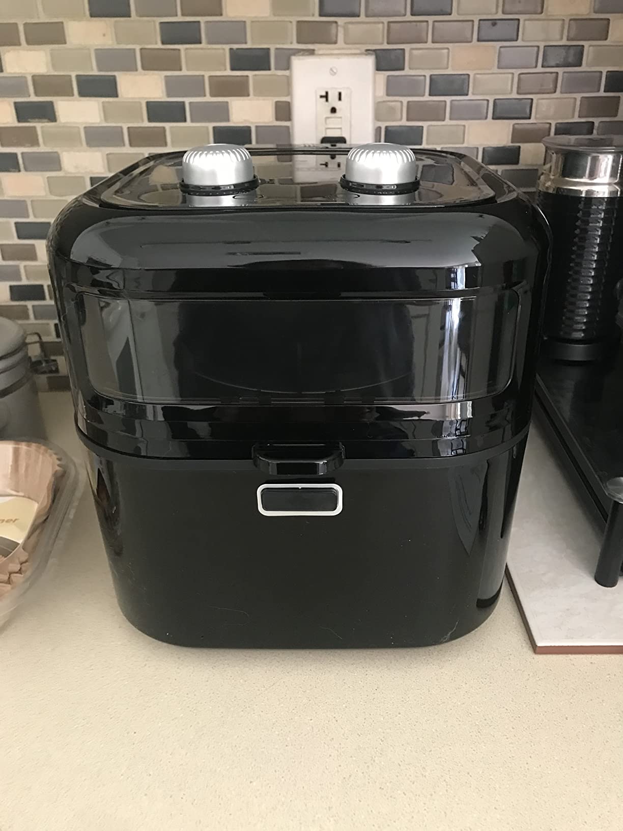 WETIE Air Fryer, Dual Basket Air Fryers, 12QT Large Capacity | Stacked Dual Zone, Space-Saving, Max 450℉, Touchscreen Controls, Presets, Sync & Match Functions, Dishwasher-Safe Parts customer photo 1