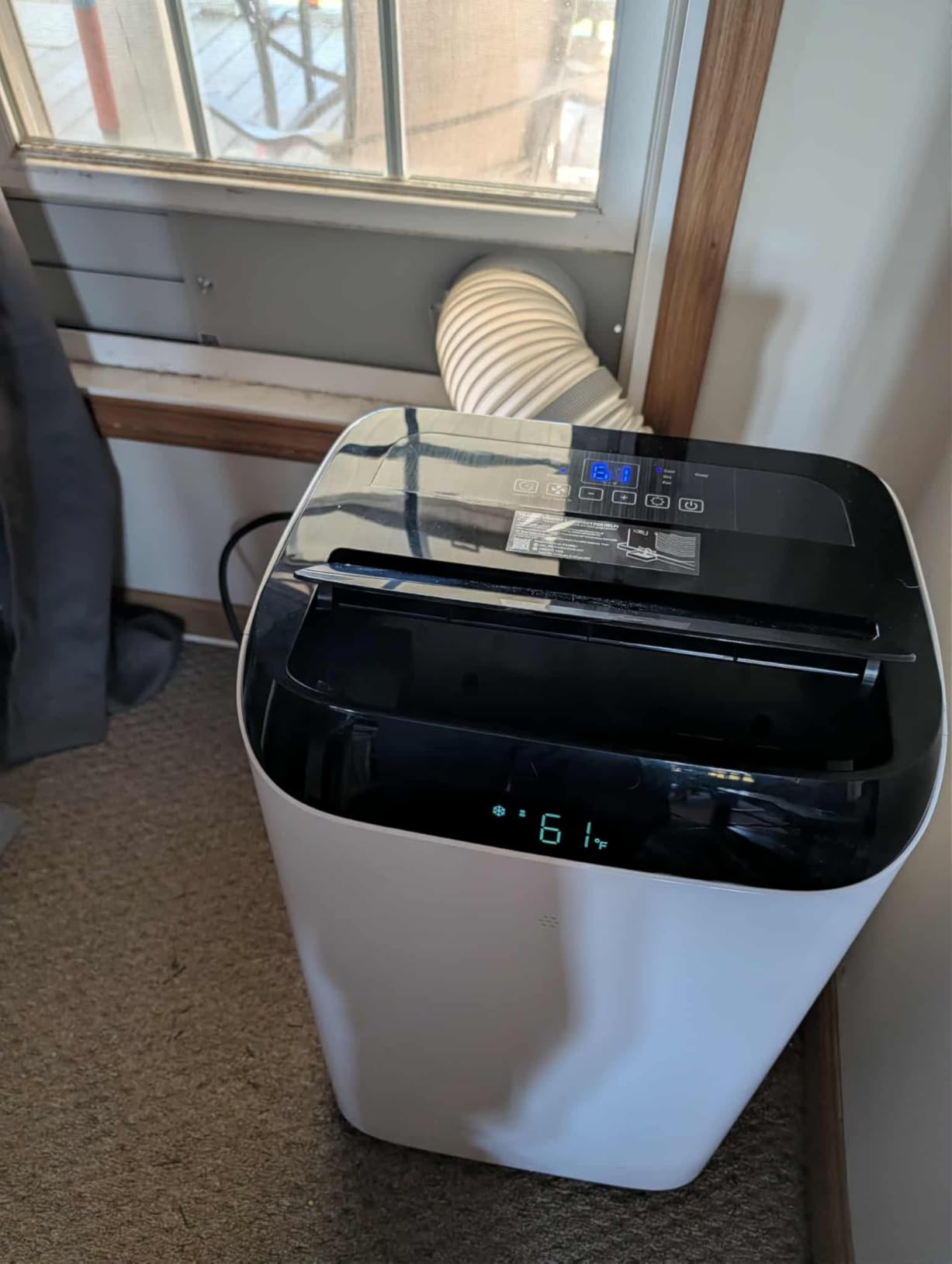 14000 BTU Portable Air Conditioners, Cools Up to 700 Sq.Ft, Free standing AC Unit, Cooling, Dehumidifier, Fan, Sleep Mode, Remote Control & Installation Kit, White customer photo 2