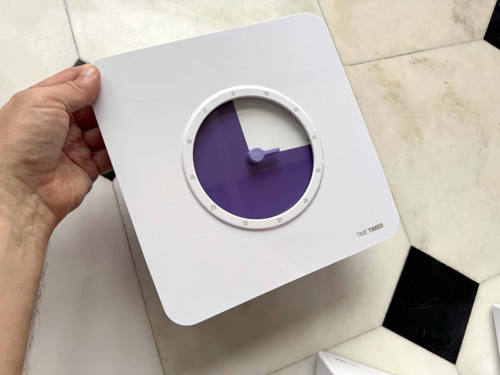 TIME TIMER Visual Schedule Package - 8-inch 60 Minute Visual Routine Timer with Dry Erase Board, PECS Cards, and Whiteboard Marker - for Kids Desk, Classroom, Home, and Routines (Purple) customer photo 1