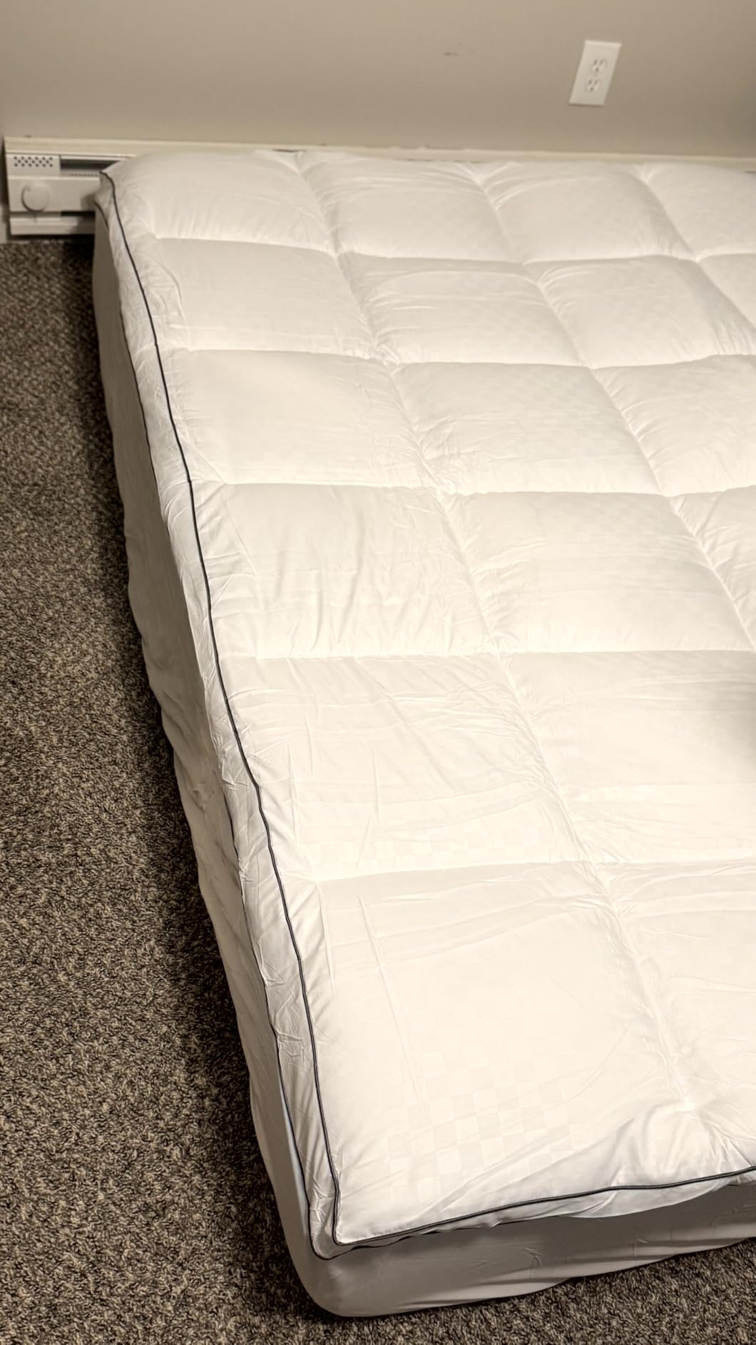 Dual Layer Memory Foam Mattress Topper, Queen, 4 Inch | 2