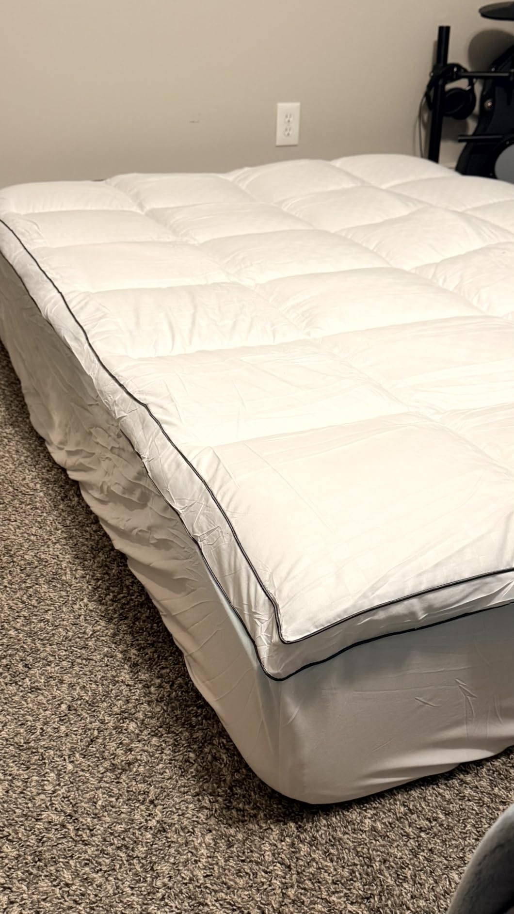 Dual Layer Memory Foam Mattress Topper, Queen, 4 Inch | 2