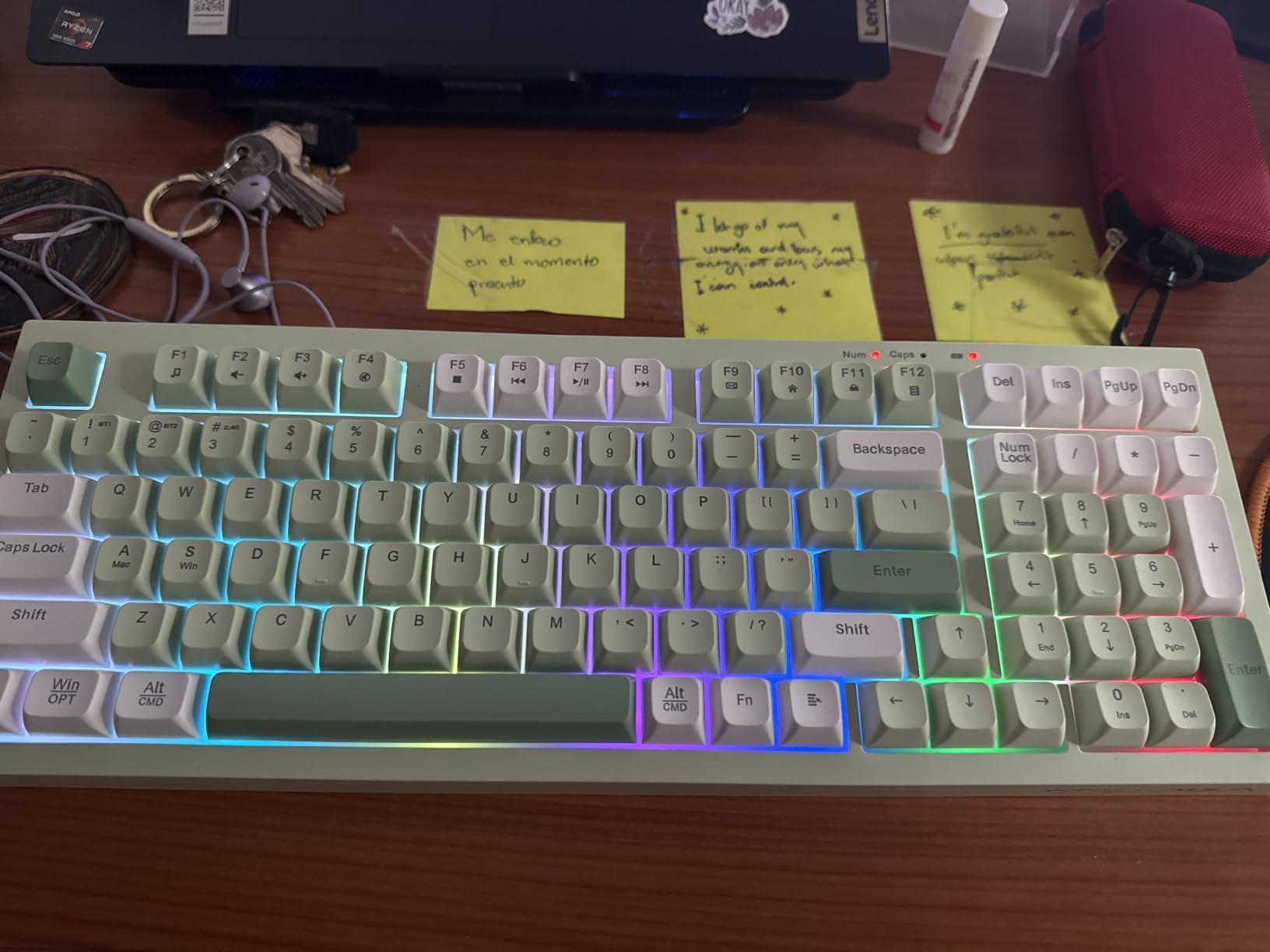 LEOBOG x Aula Wireless Keyboard 98 Keys Membrane Computer Keyboards | Silent Keyboard, 2000mAh Creamy Keyboard with Number Pad, Tri-Mode BT/2.4GHz/USB-C Connection for PC MAC Office Dorm Rooms customer photo 1